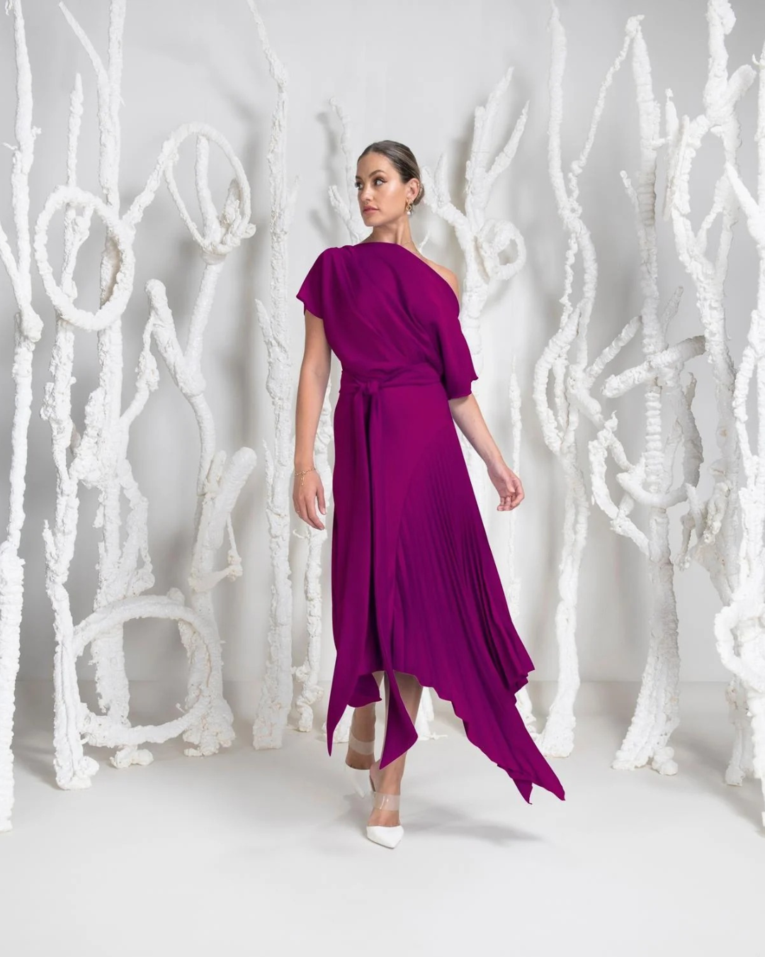 ‼️ 1 left ‼️ Size 10/12 - Kevan Jon - Mila Pleat Knee - Mulberry