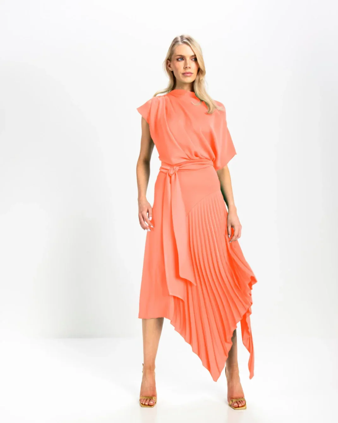 Kevan Jon - Mila Pleat Knee - Apricot