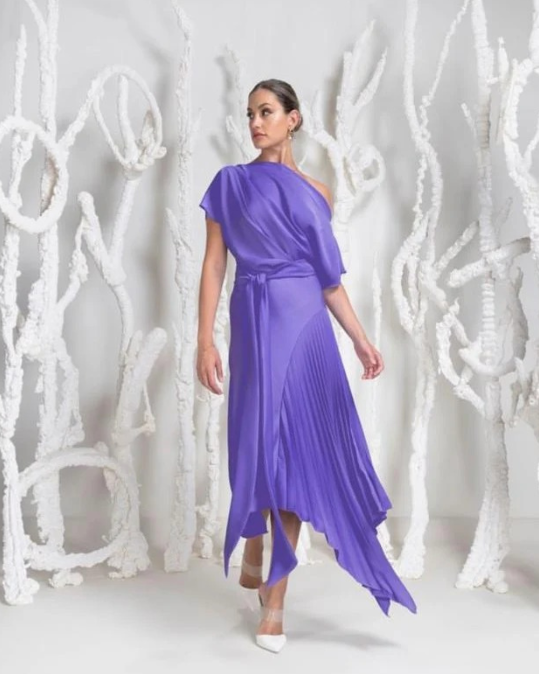 ‼️ 1 left ‼️ Size 10/12 - Kevan Jon - Mila Pleat Knee - Violet