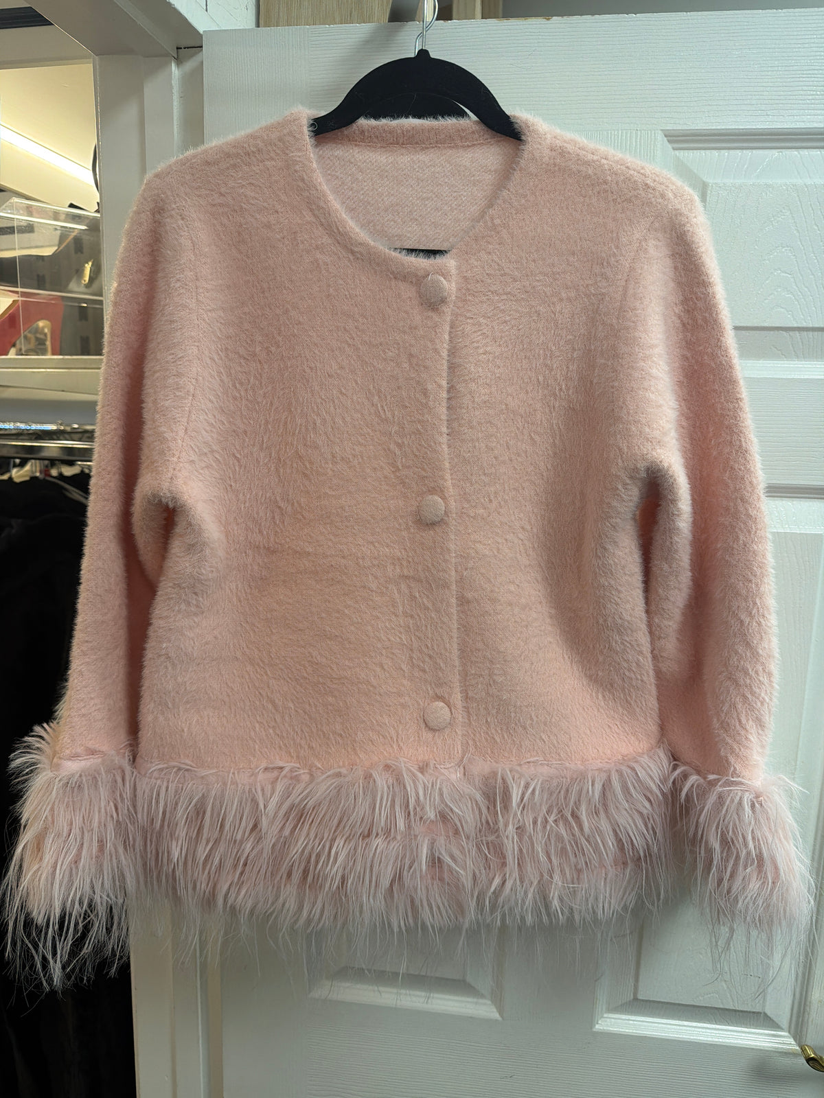 PCHA CA196 Feather Trim Cardigan