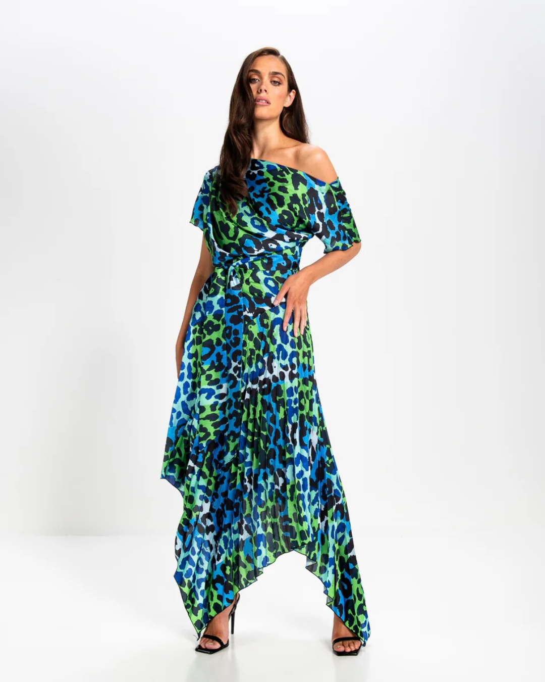 Kevan Jon - Mila Pleat Knee - Leo Satin