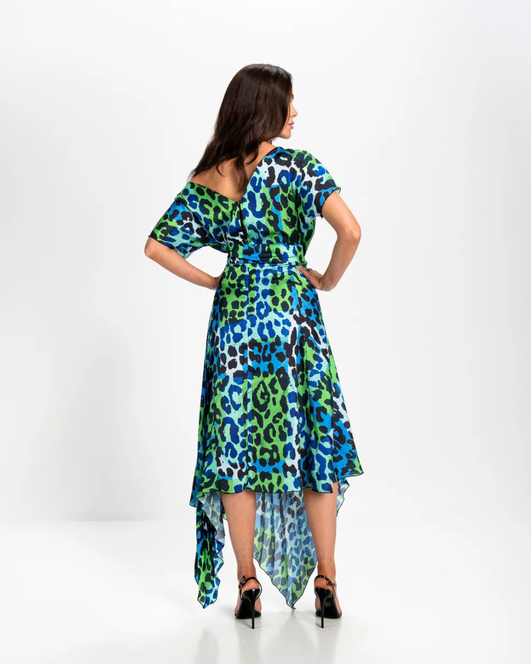 Kevan Jon - Mila Pleat Knee - Leo Satin