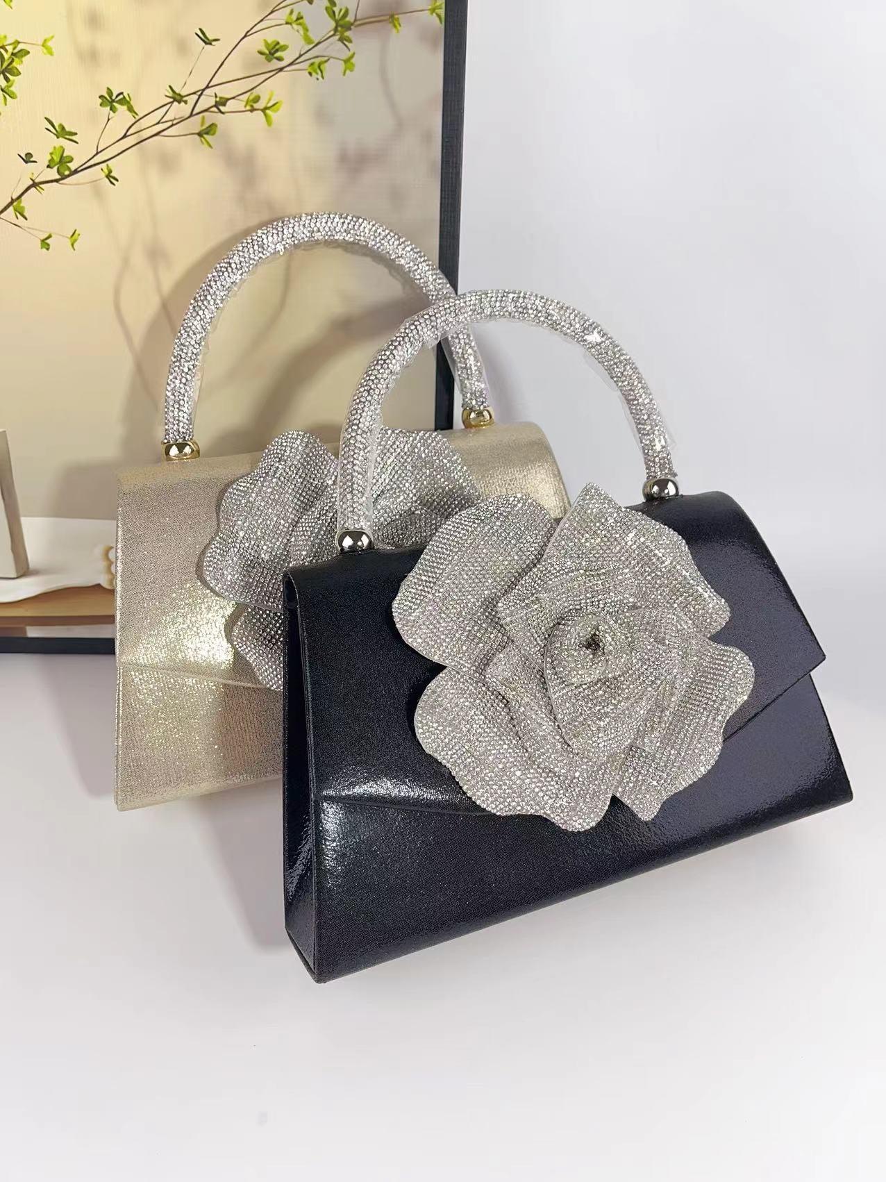 PCHA S0020 - Rose Flower Bag - Black