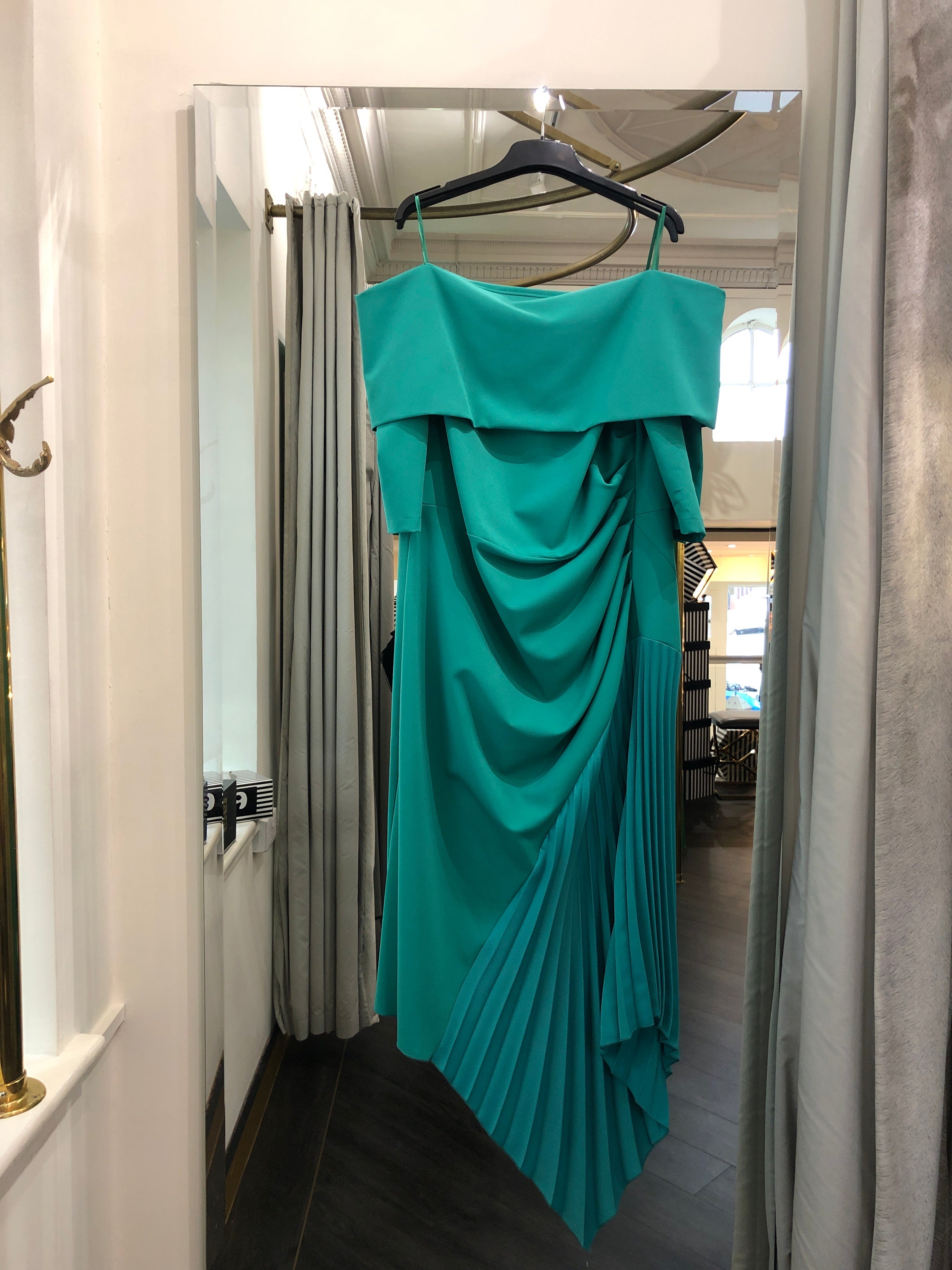 ‼️ 1 left ‼️ size 18/20 Kevan Jon - KIERA Bardot knee - peacock