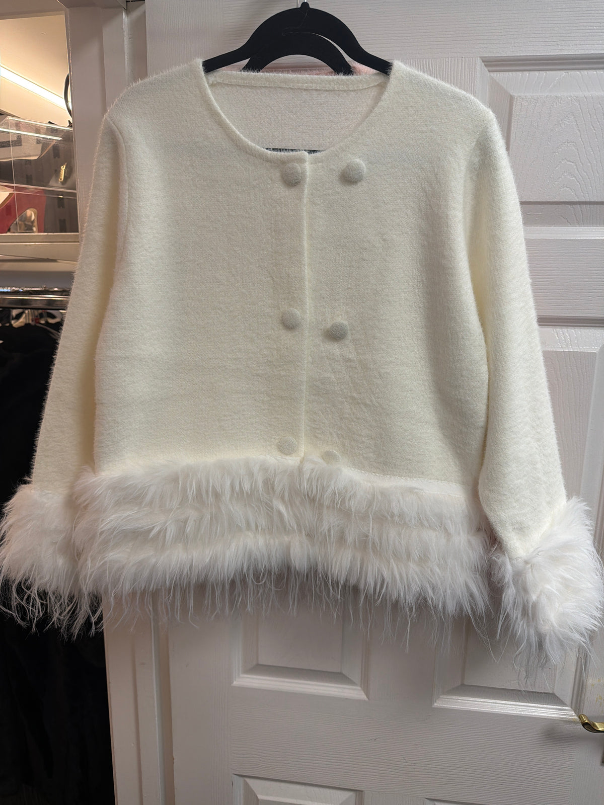 PCHA CA196 Feather Trim Cardigan