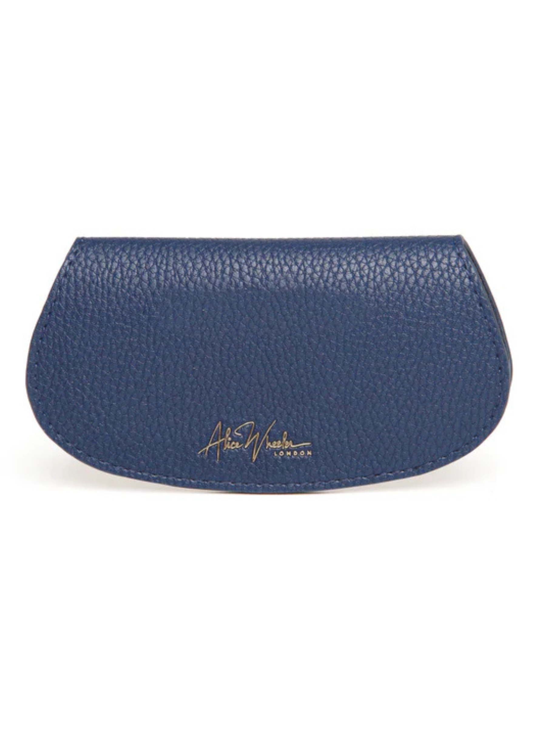 Alice Wheeler Glasses Case – vegan leather eyeglass case with padded interior, secure push-button closure and stylish textured finish, protective case for women’s eyewear.
