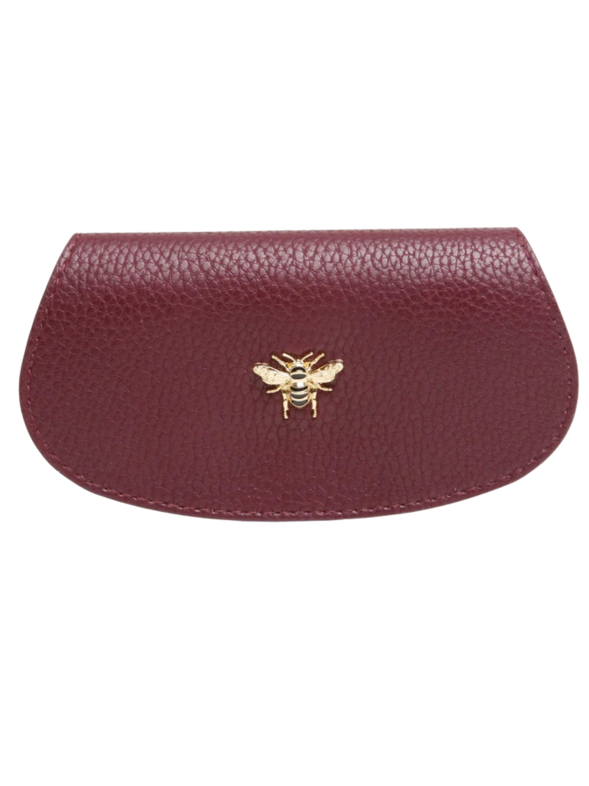 Alice Wheeler Glasses Case – vegan leather eyeglass case with padded interior, secure push-button closure and stylish textured finish, protective case for women’s eyewear.