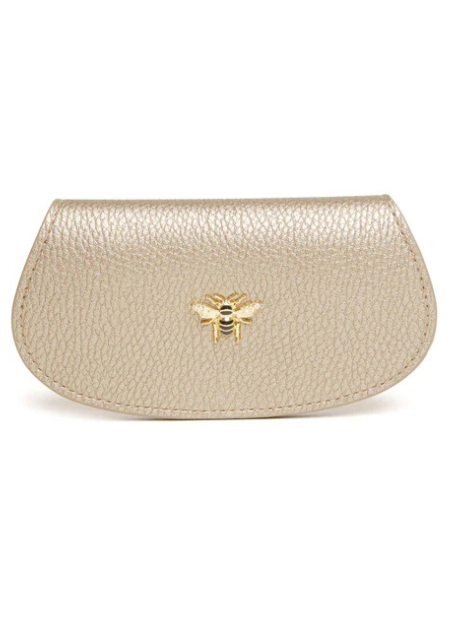 Alice Wheeler Glasses Case – vegan leather eyeglass case with padded interior, secure push-button closure and stylish textured finish, protective case for women’s eyewear.