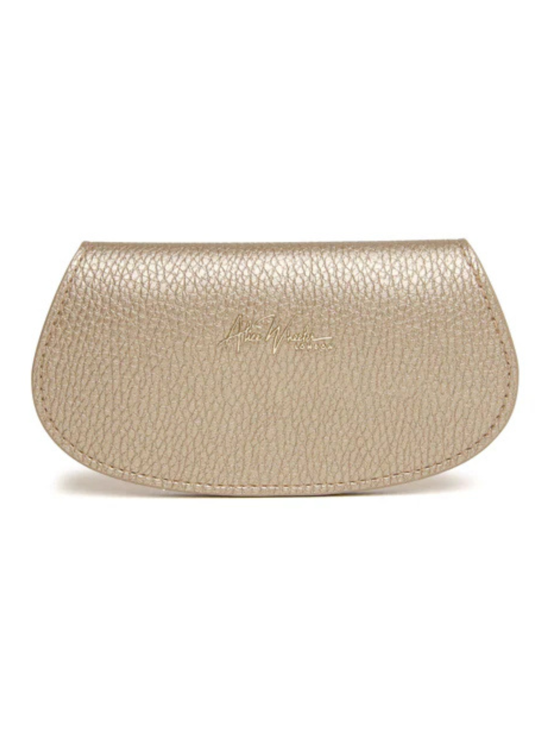 Alice Wheeler Glasses Case – vegan leather eyeglass case with padded interior, secure push-button closure and stylish textured finish, protective case for women’s eyewear.