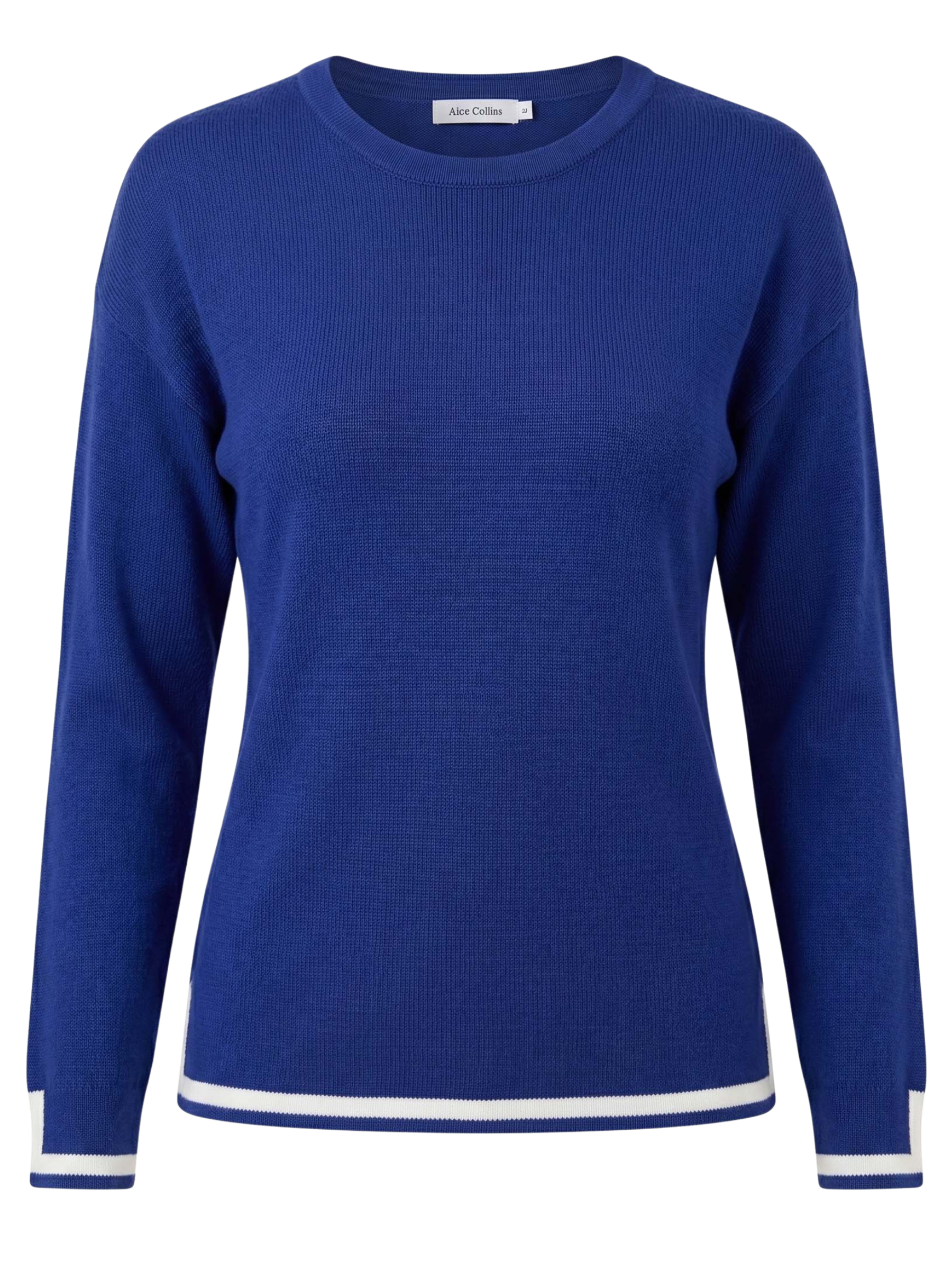 Alice Collins 037A166 Candy Pullover with round neckline, long sleeves and contrast trim detail