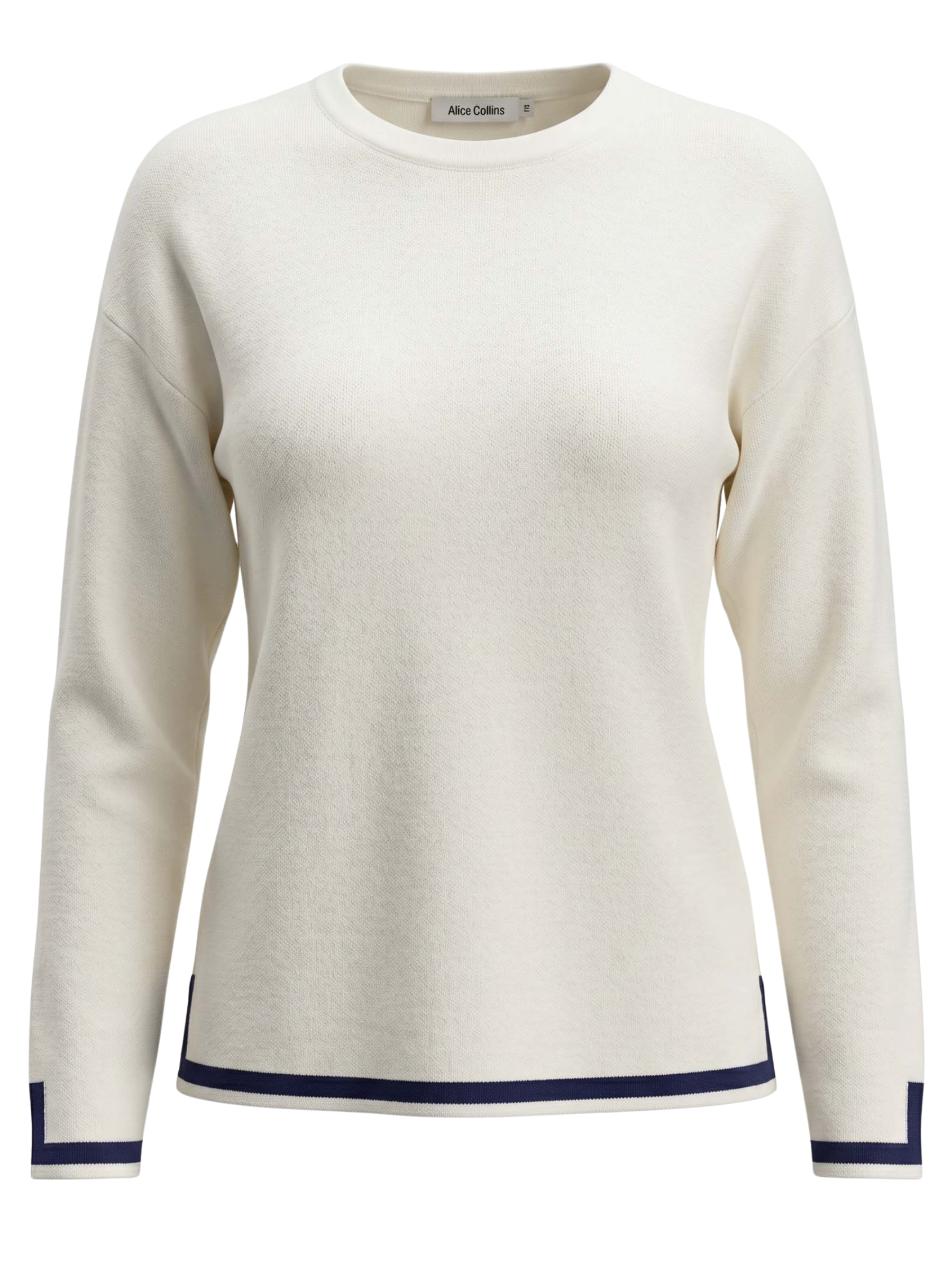 Alice Collins 037A166 Candy Pullover with round neckline, long sleeves and contrast trim detail