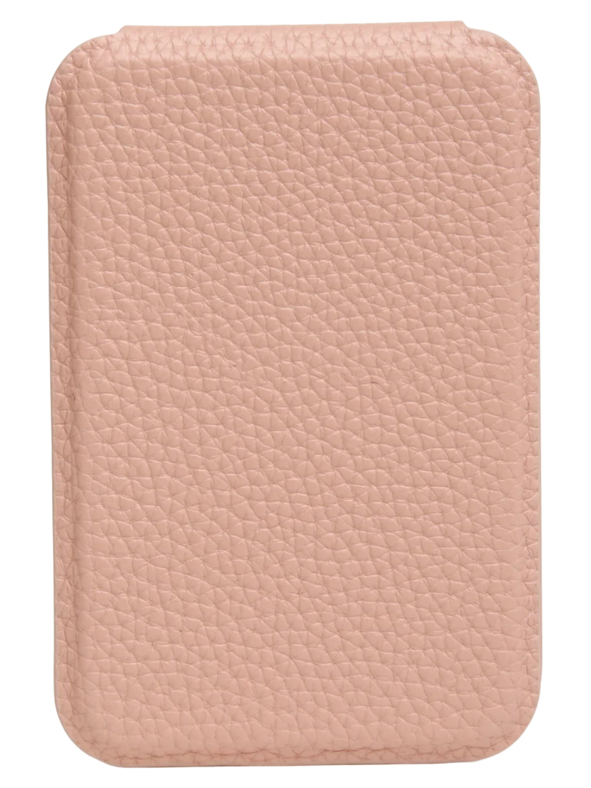 Alice Wheeler AW0392 Pink Mini Folding Mirror with textured protective cover and freestanding folding design.