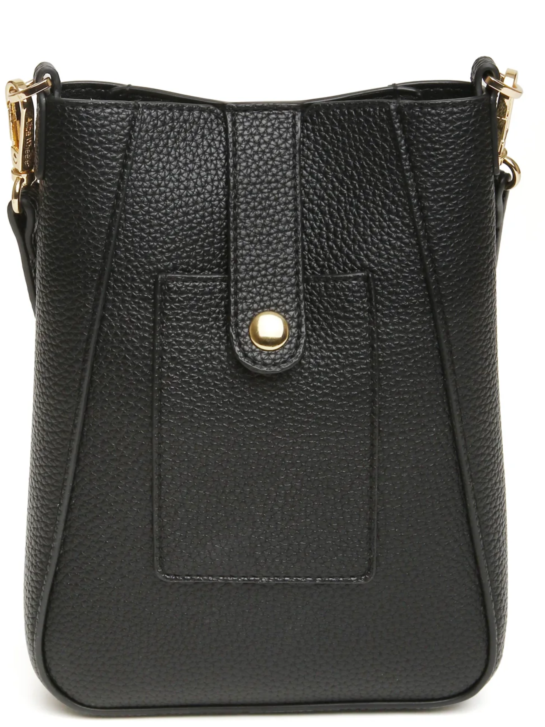 Alice Wheeler AW6232 Black Kensington Phone Crossbody Bag with textured finish, magnetic flap and adjustable strap