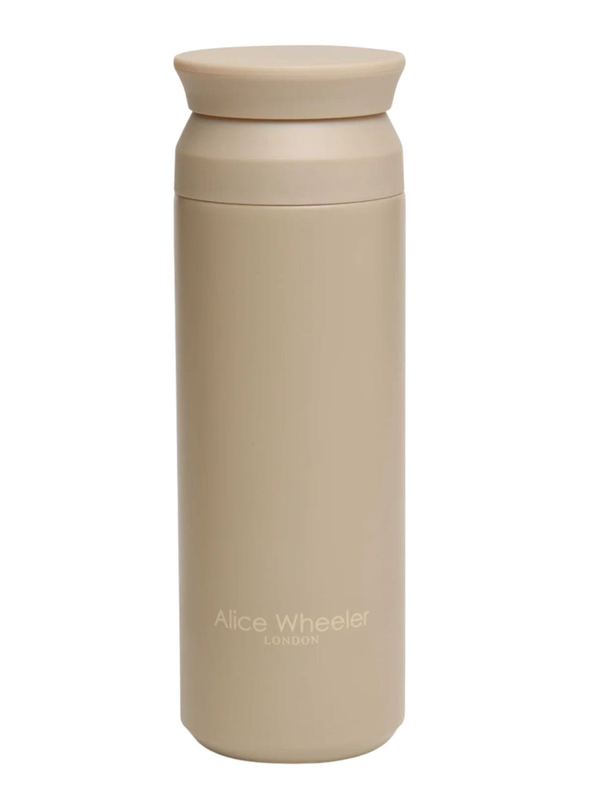 Alice Wheeler AW6327 Stone Water Bottle with 500ml capacity, screw-top lid and signature Alice Wheeler London branding.