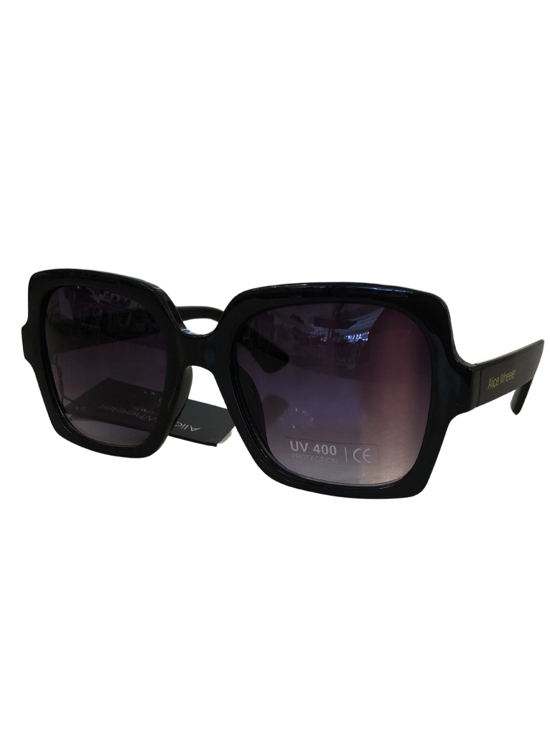 Alice Wheeler AWG8015 St-Tropez Black Glasses graduated tint sunglasses with UV400 protection