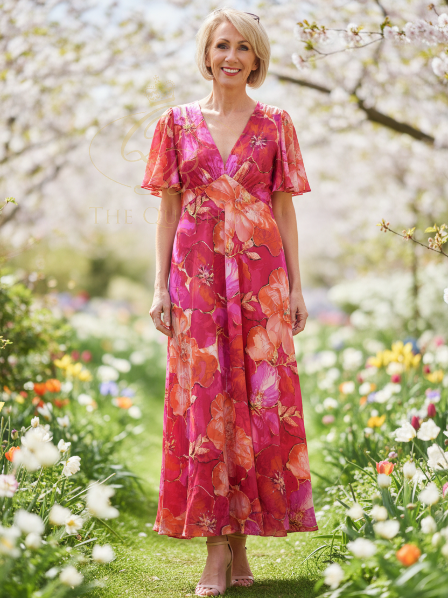 Allison Designs 6160 Red Orange Dress
