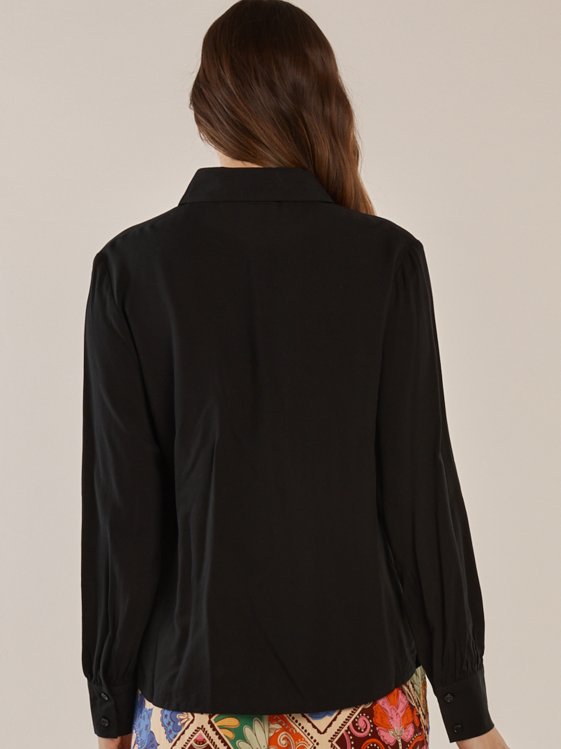 Betty Frida Frill Shirt with classic collar, button-through front and cascading frill detail