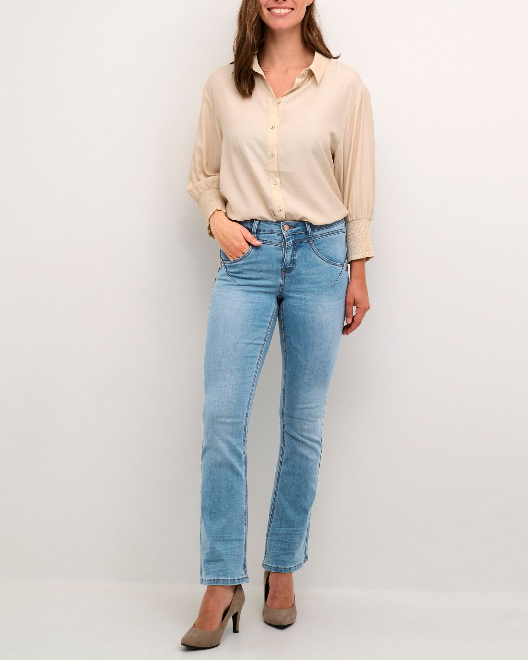 CREAM - AMALIE BOOT CUT - AUSTIN LIGHT