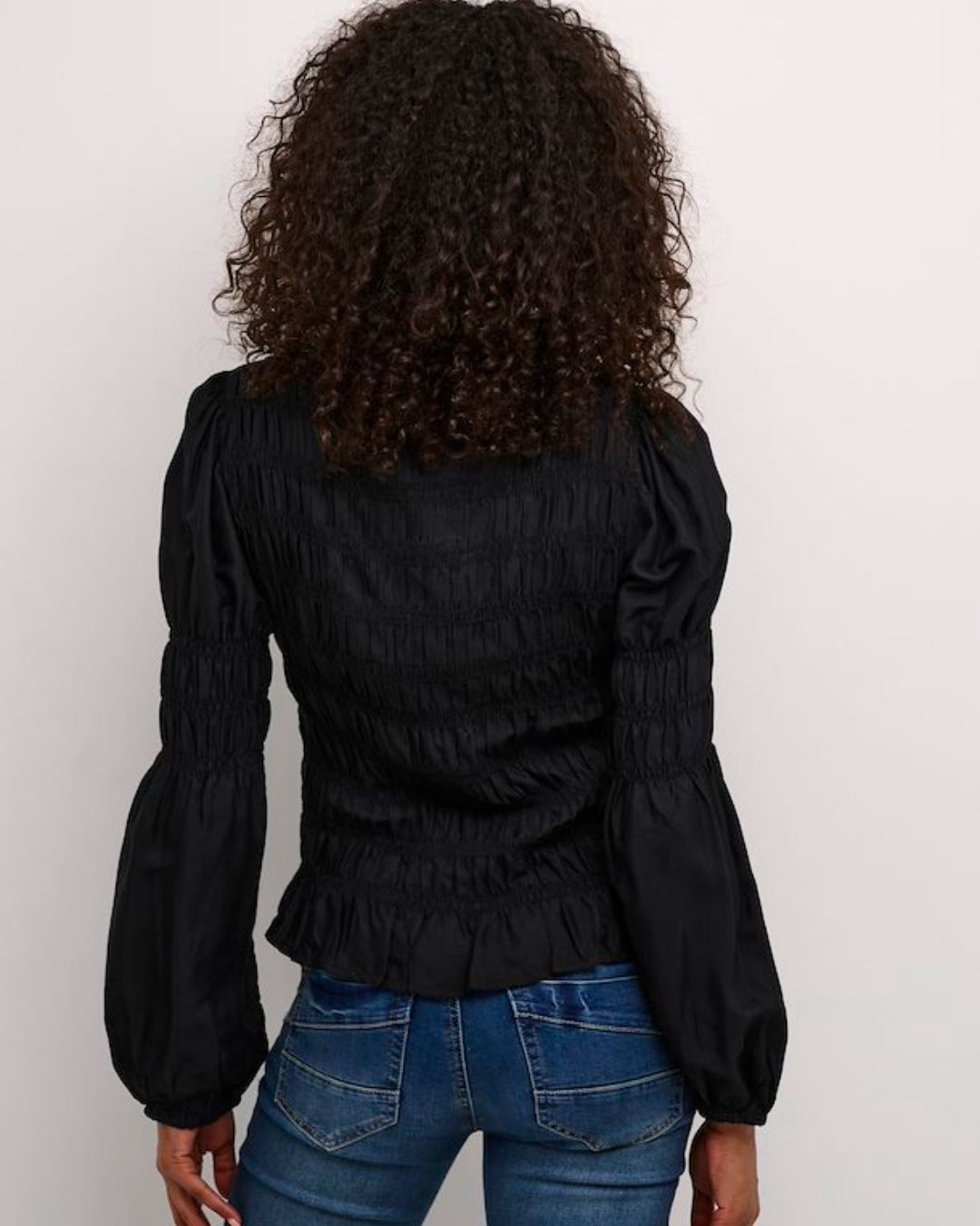 CREAM - HENVA BLOUSE - BLACK