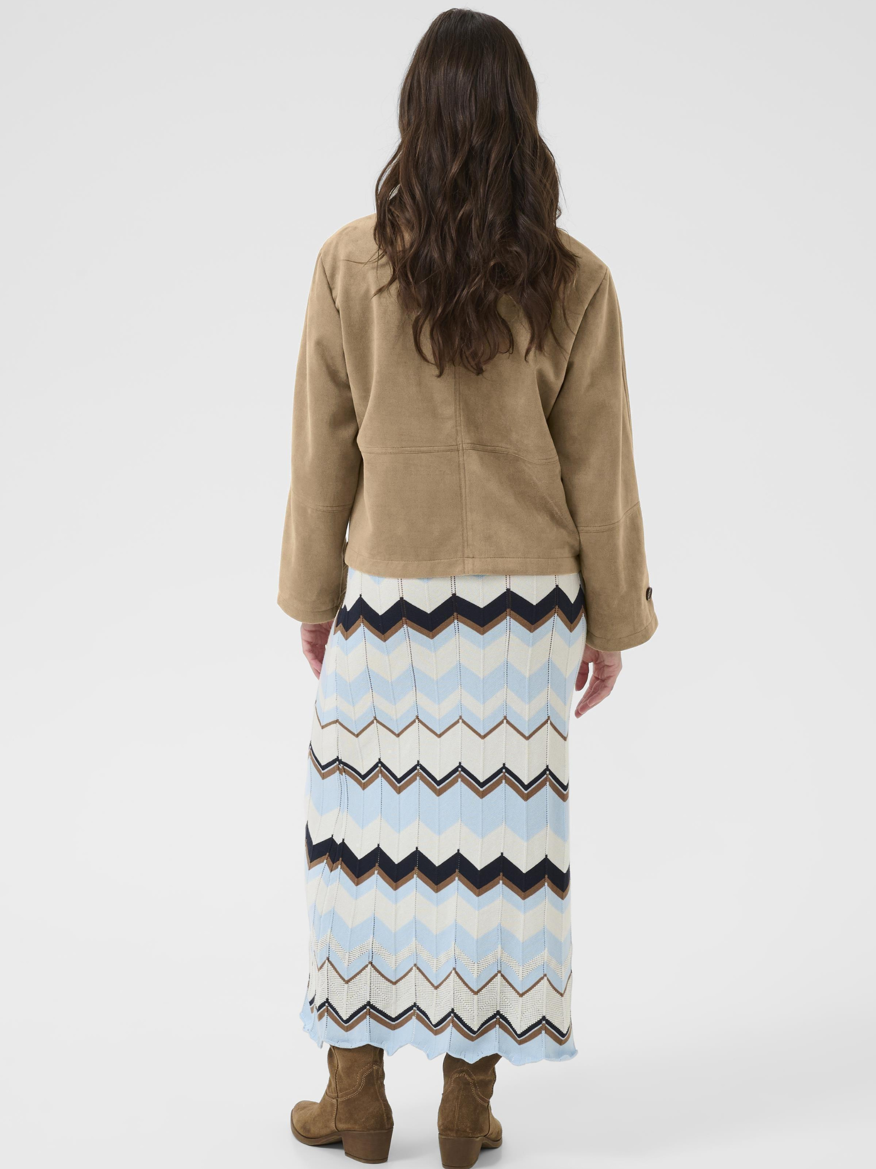 Cream Cala Jacket women’s straight-fit hip-length jacket with button-front fastening and soft stretch fabric.