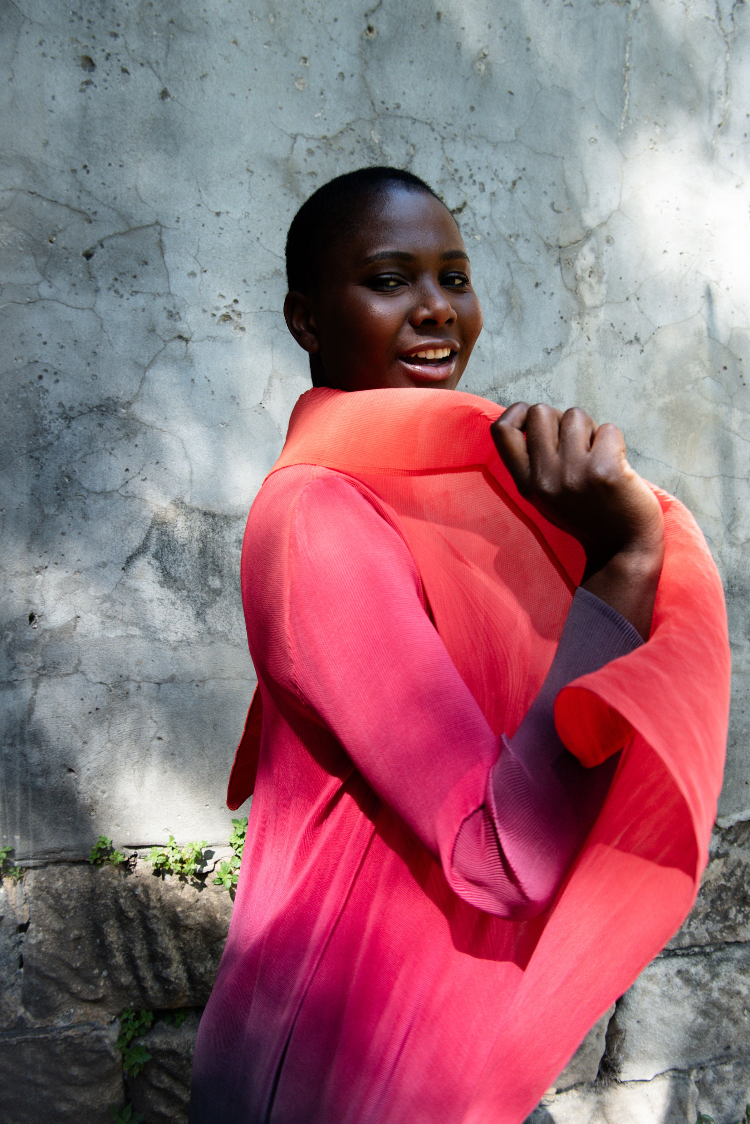 ‼️ 1 left ‼️ ALQUEMA - Dress / Coat - Tangerine Pink Glow