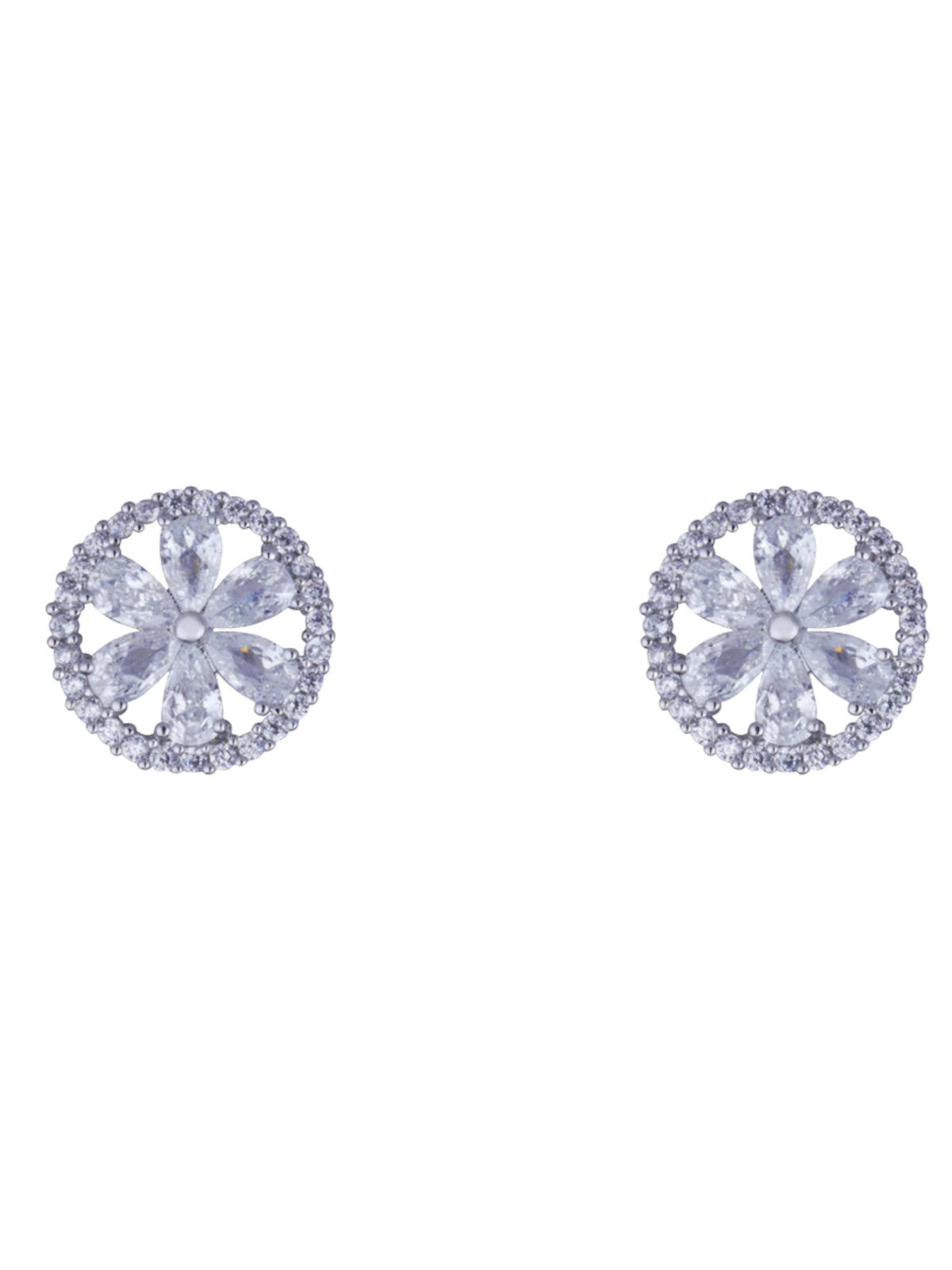 D&X DE1014R CLIP with circular floral-inspired crystal detailing.