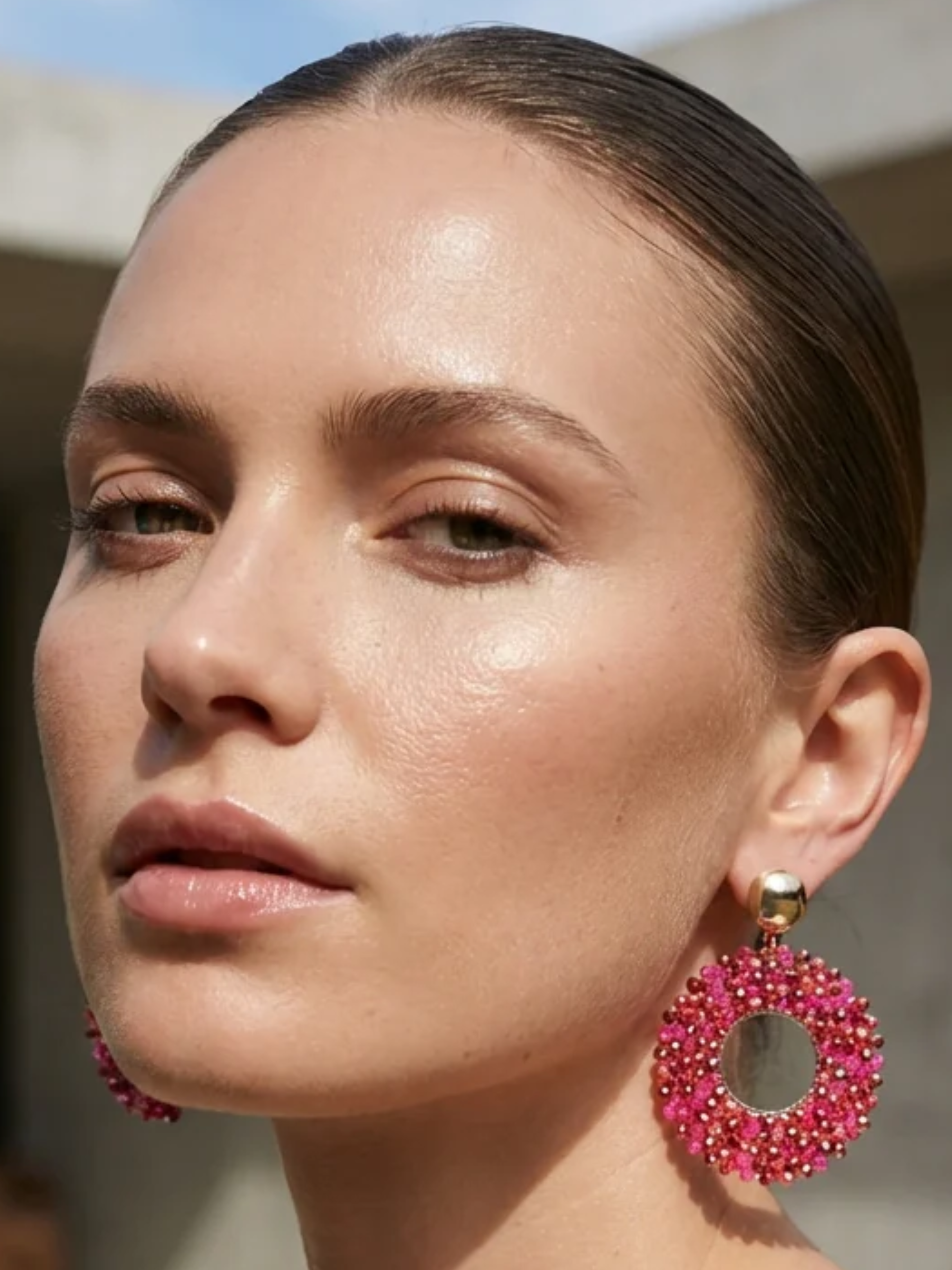 Envy 4725 Round Faceted Beaded Earrings with circular design and vibrant faceted bead detailing.