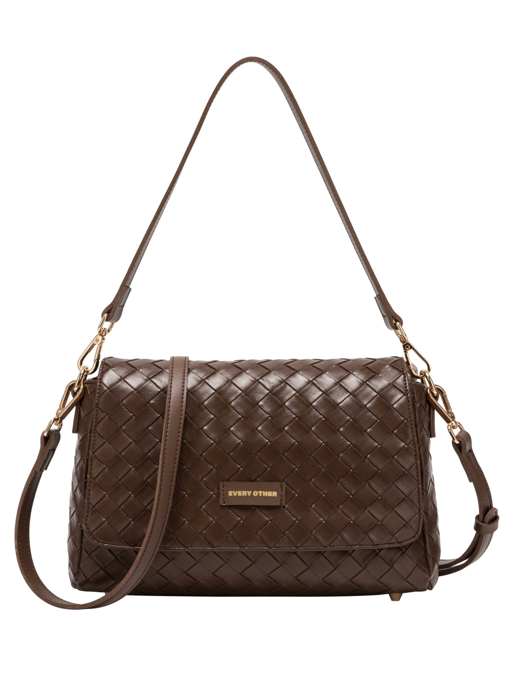 Every Other 12176 Flap Over Bag with woven-effect finish, flap front and detachable shoulder and crossbody straps