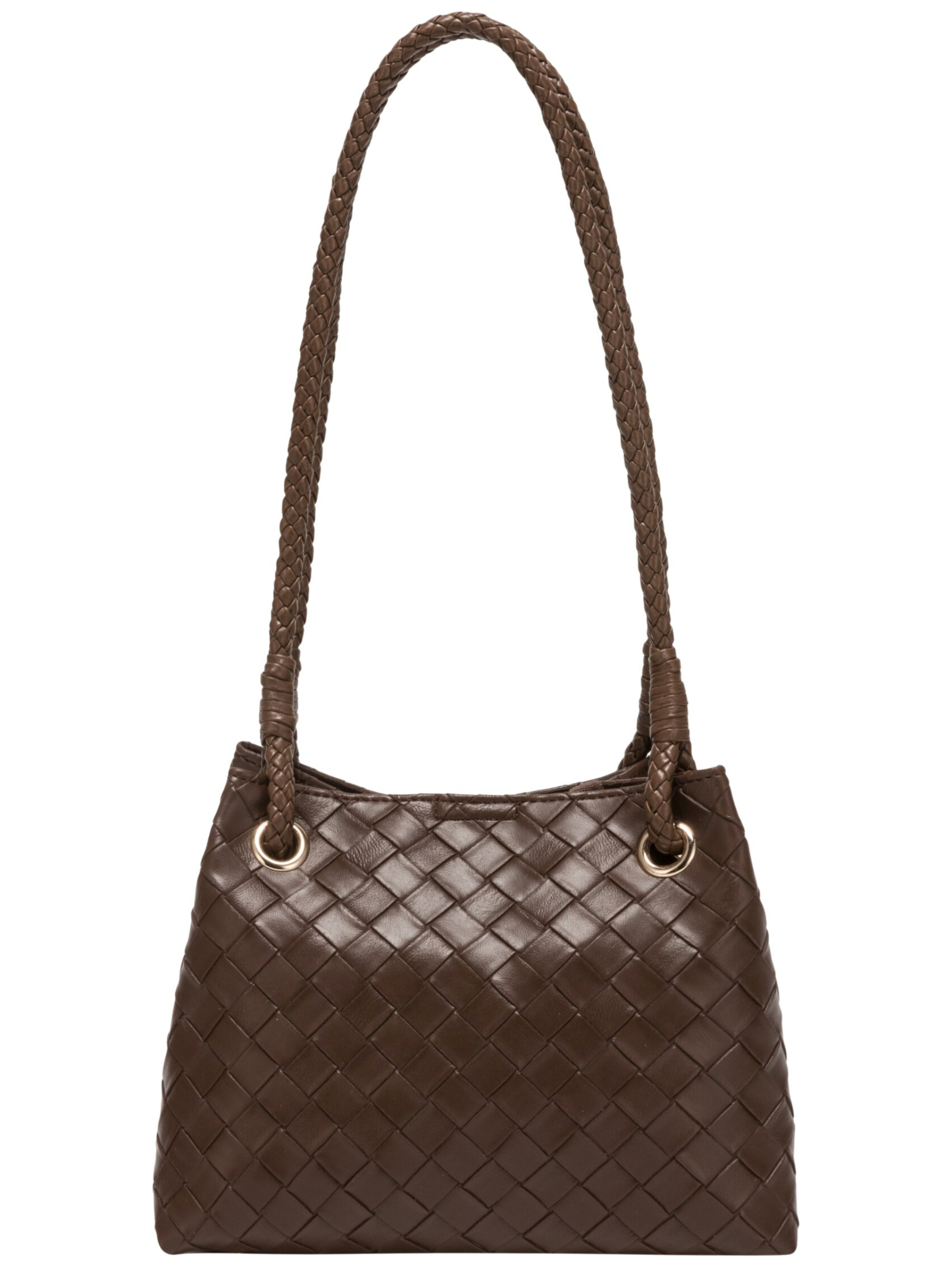 Every Other 12178 A Line Bag with woven-effect finish, braided shoulder strap and gold-tone ring hardware