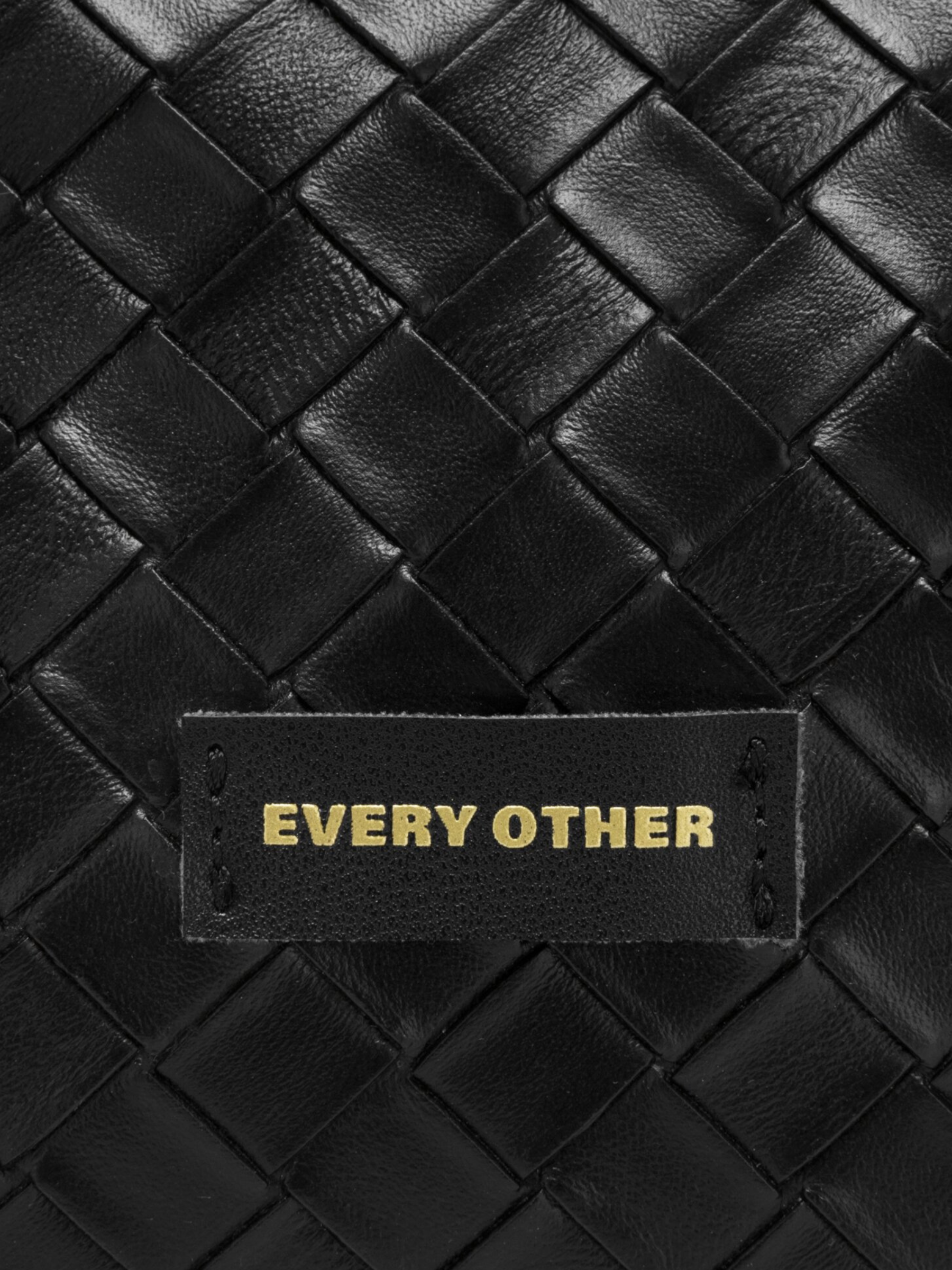 Every Other 12178 A Line Bag with woven-effect finish, braided shoulder strap and gold-tone ring hardware