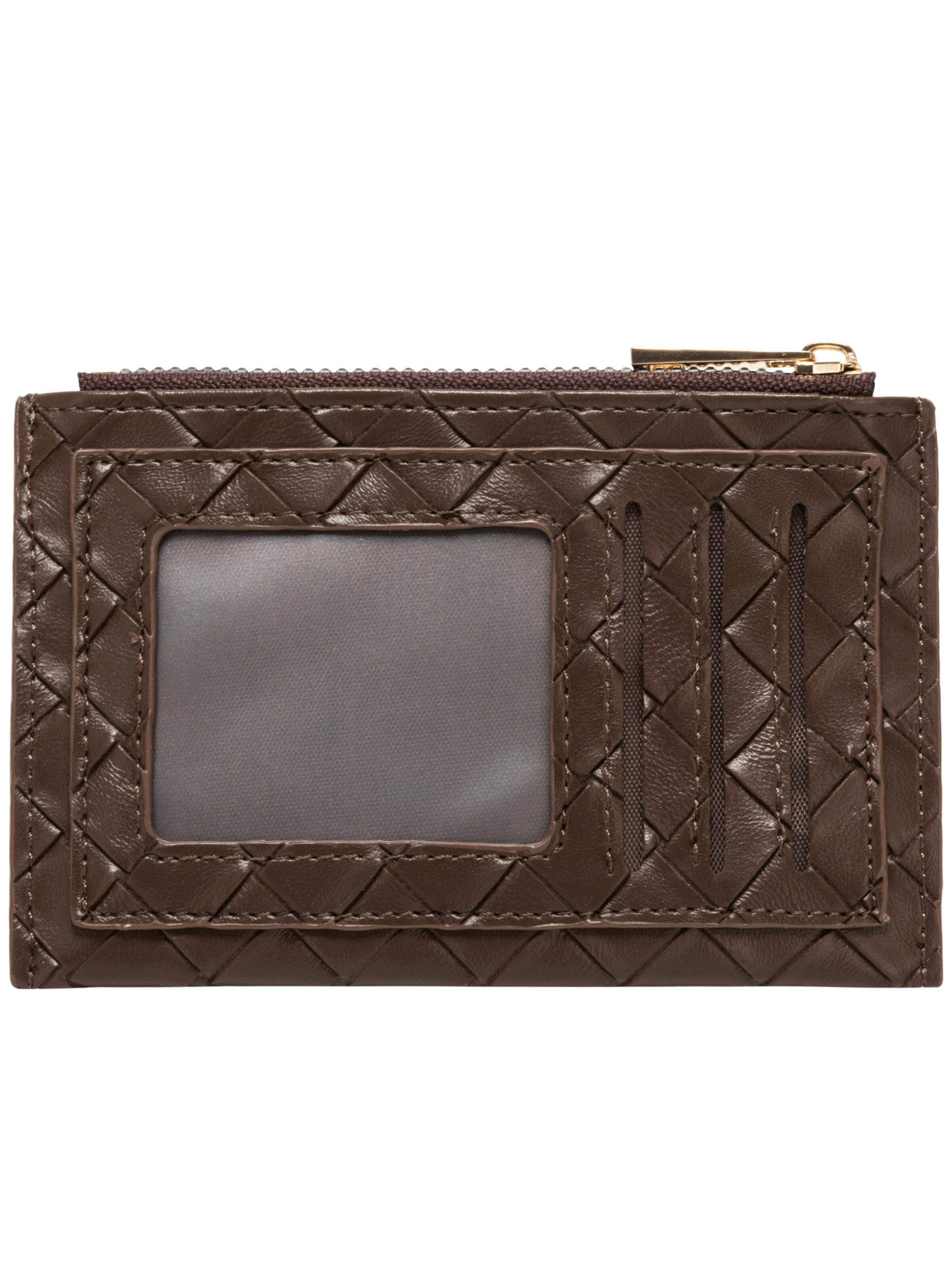 Every Other 12201 Woven Card Holder with zip-top compartment, card slots and ID window