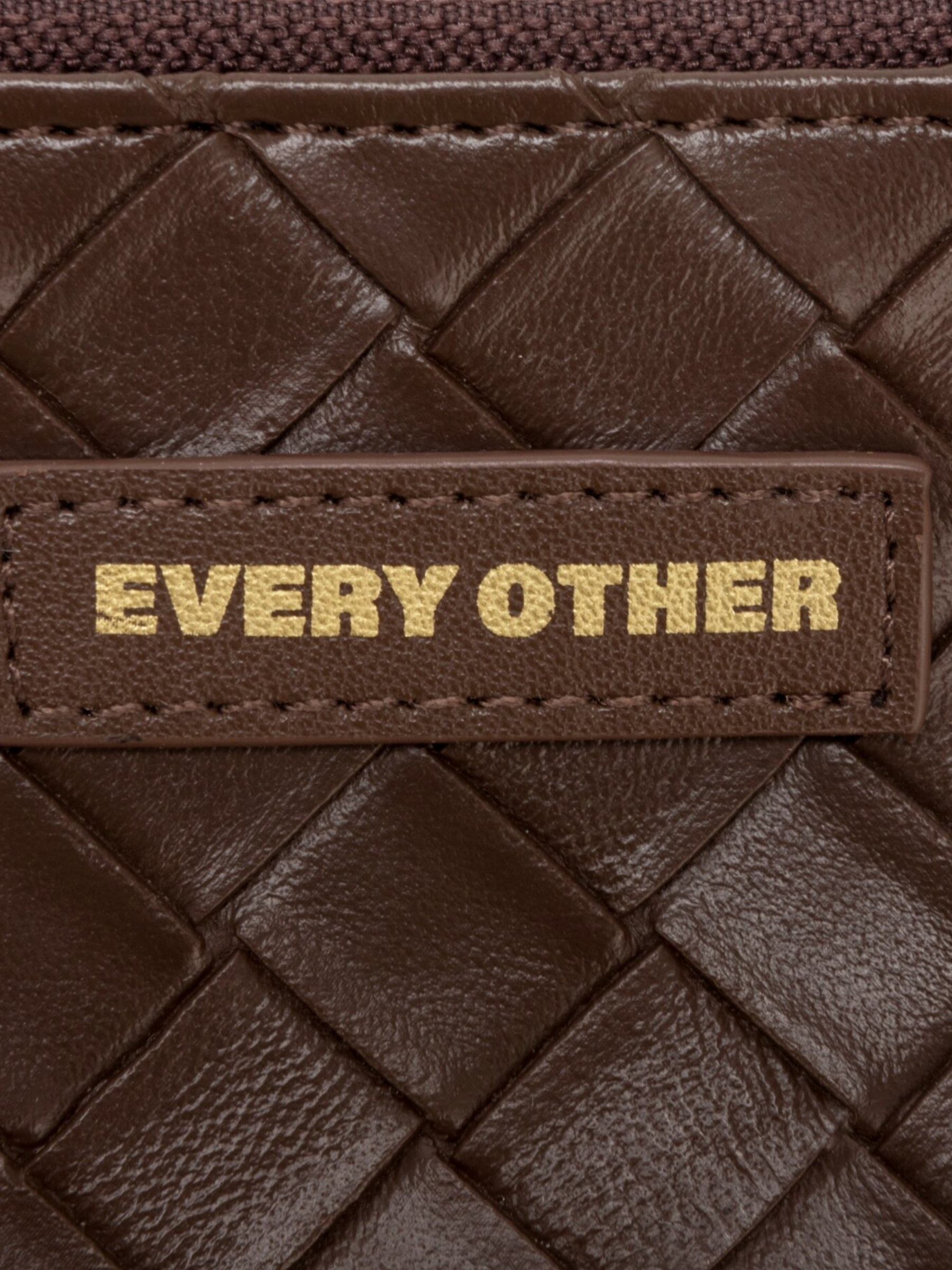 Every Other 12201 Woven Card Holder with zip-top compartment, card slots and ID window