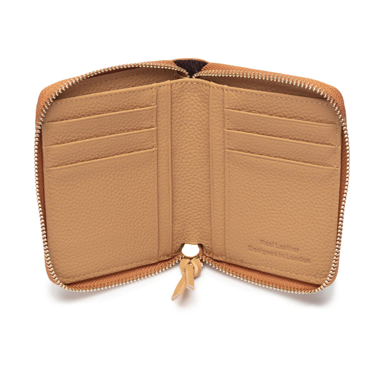 ebw3503 zipper purse tan / coffee