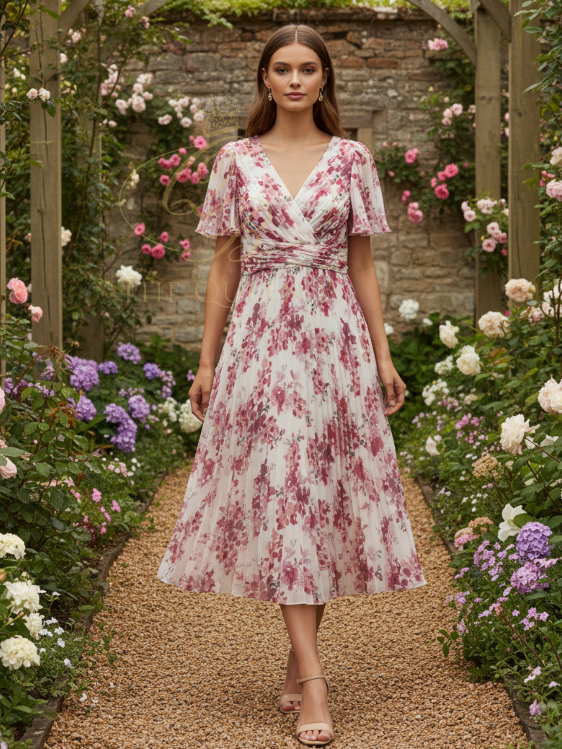 John Charles 66608B Pink Blossom Dress