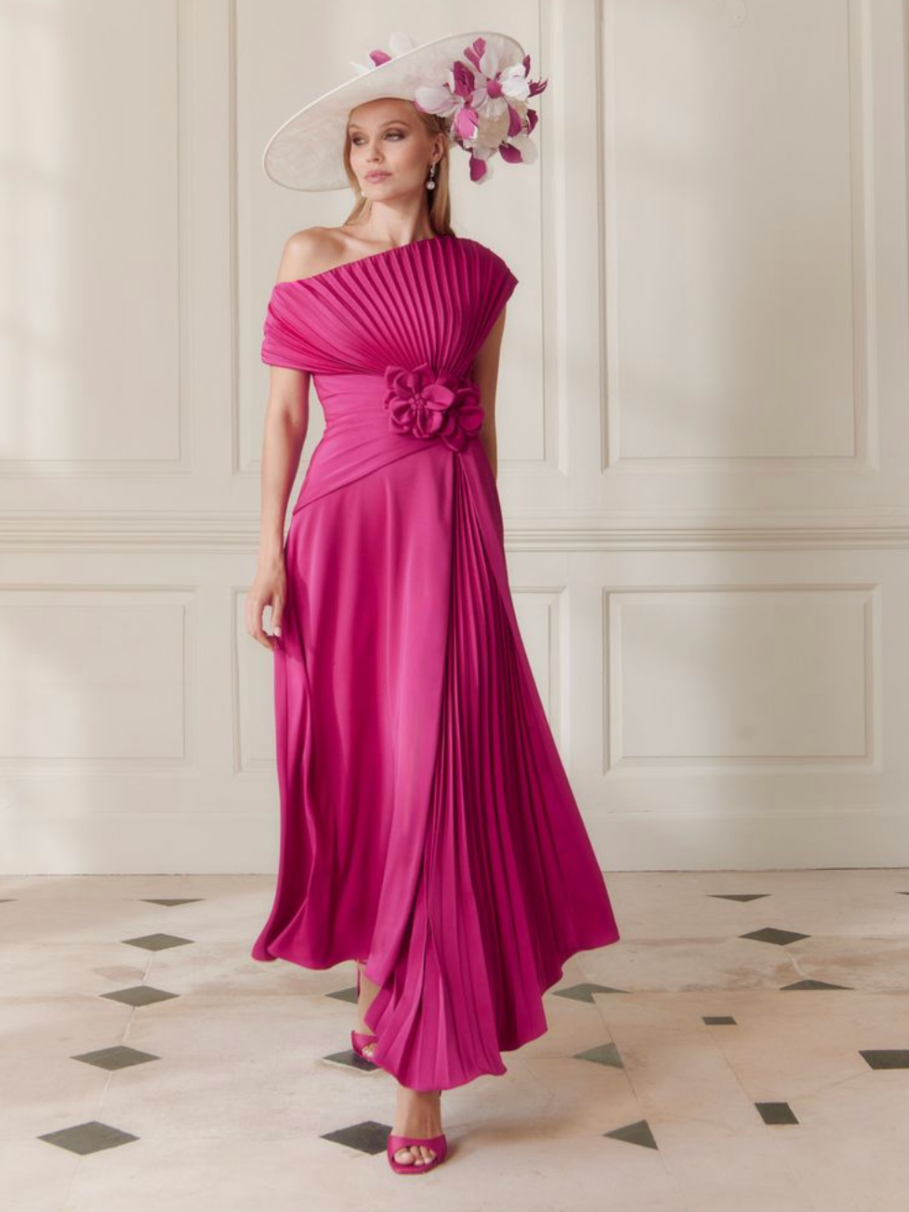 John Charles 66710 Ruby Pink Dress