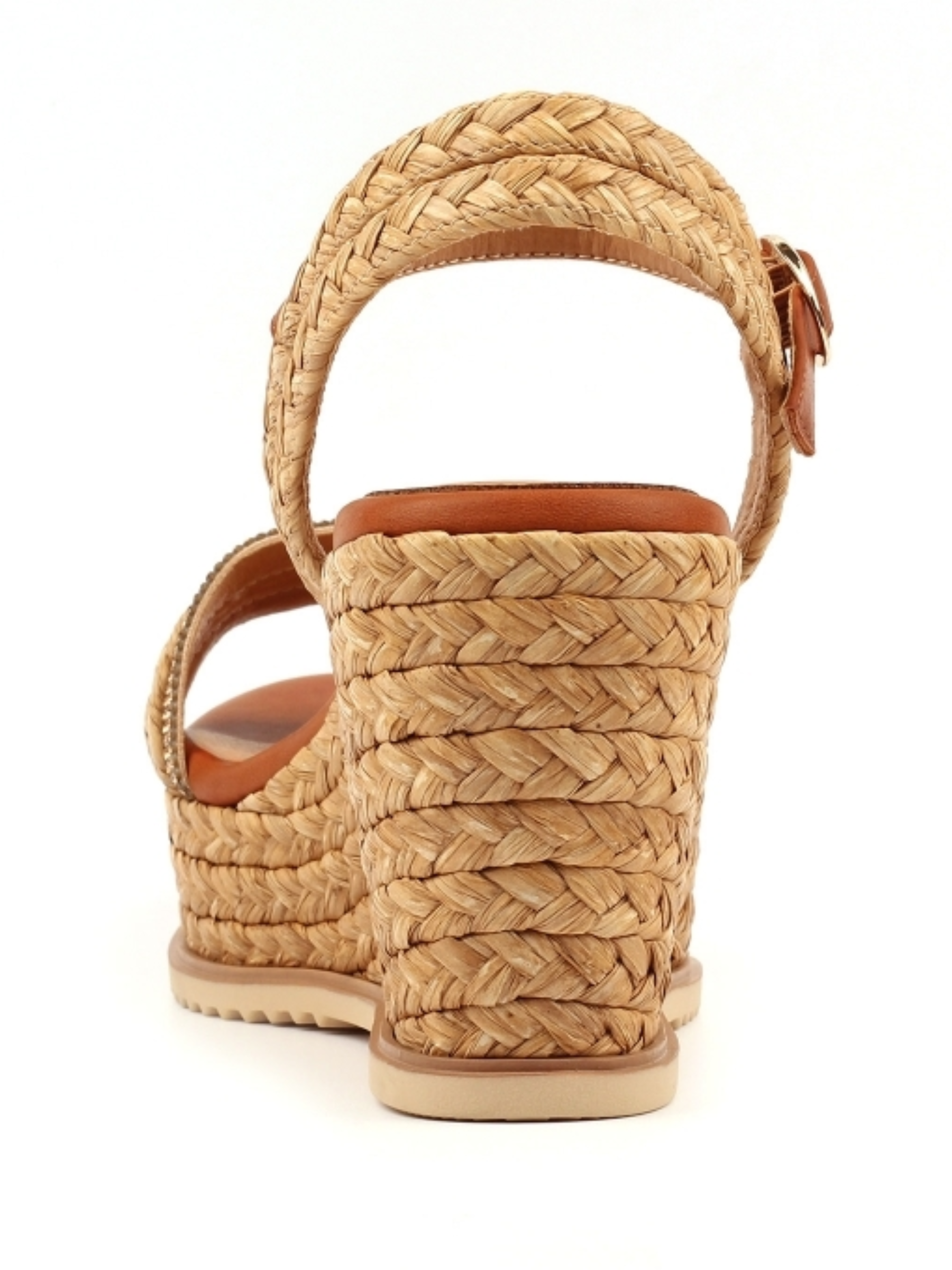 Lunar Domino Camel Wedge Sandal