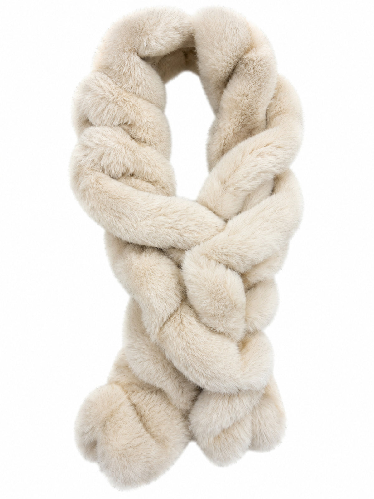 Malissa J GC22251 Faux Fur Collar Scarf with plush faux fur texture and an sculpted design.