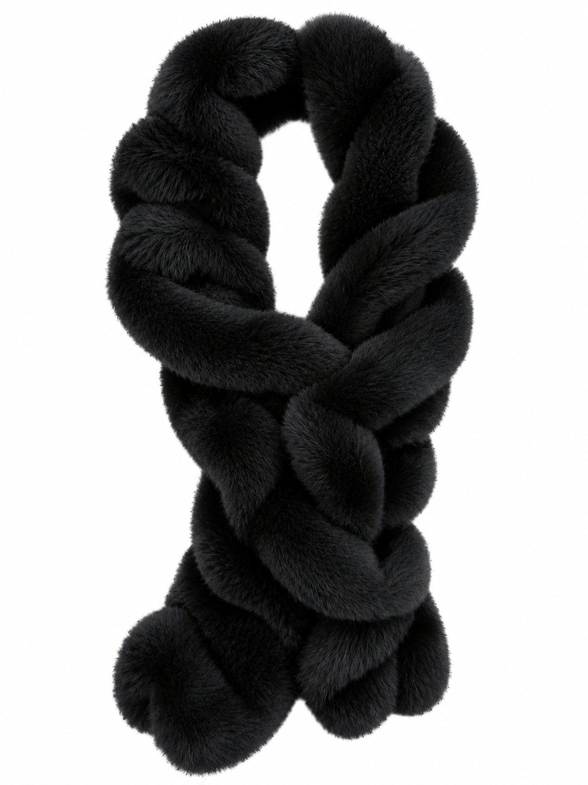 Malissa J GC22251 Faux Fur Collar Scarf with plush faux fur texture and an sculpted design.