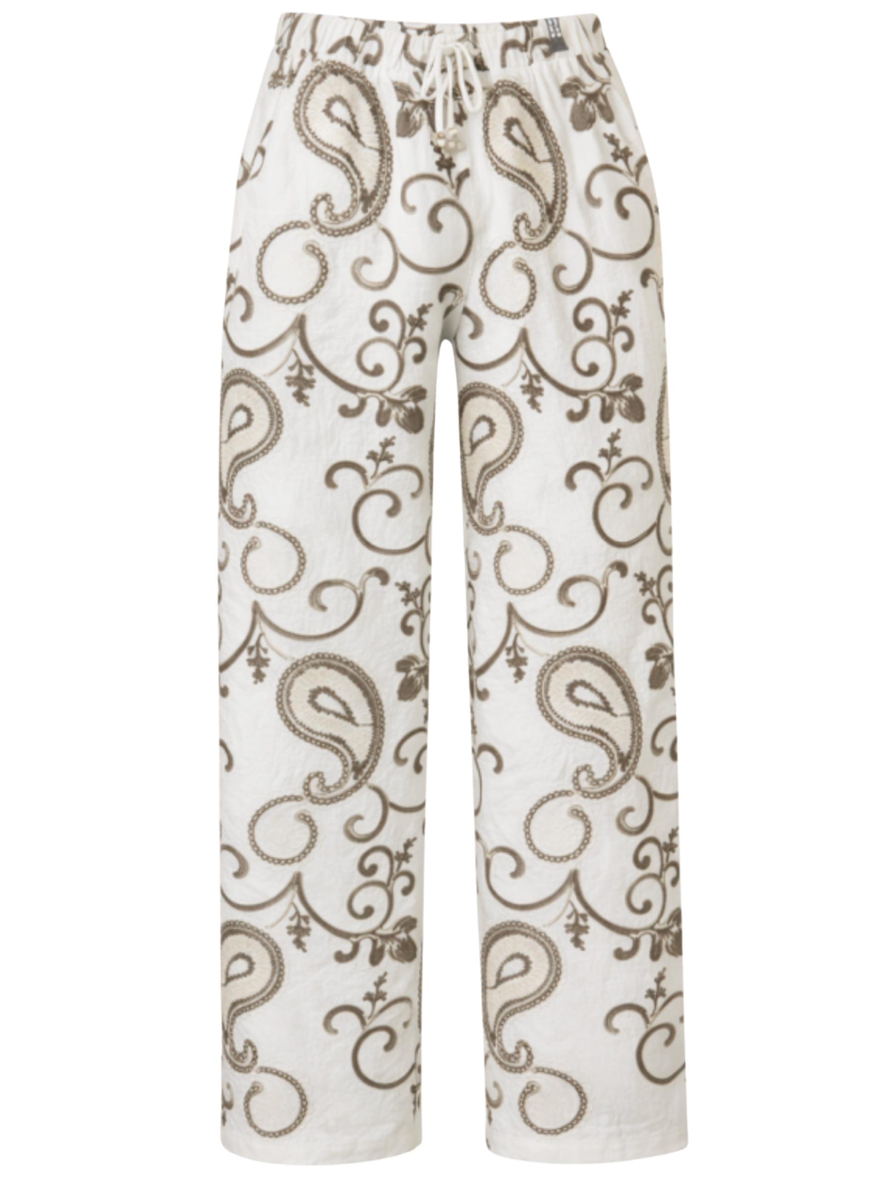 Malissa J WF2821 Elasticated Waist Drawstring Trousers with straight leg silhouette, elasticated waistband and adjustable drawstring detail.