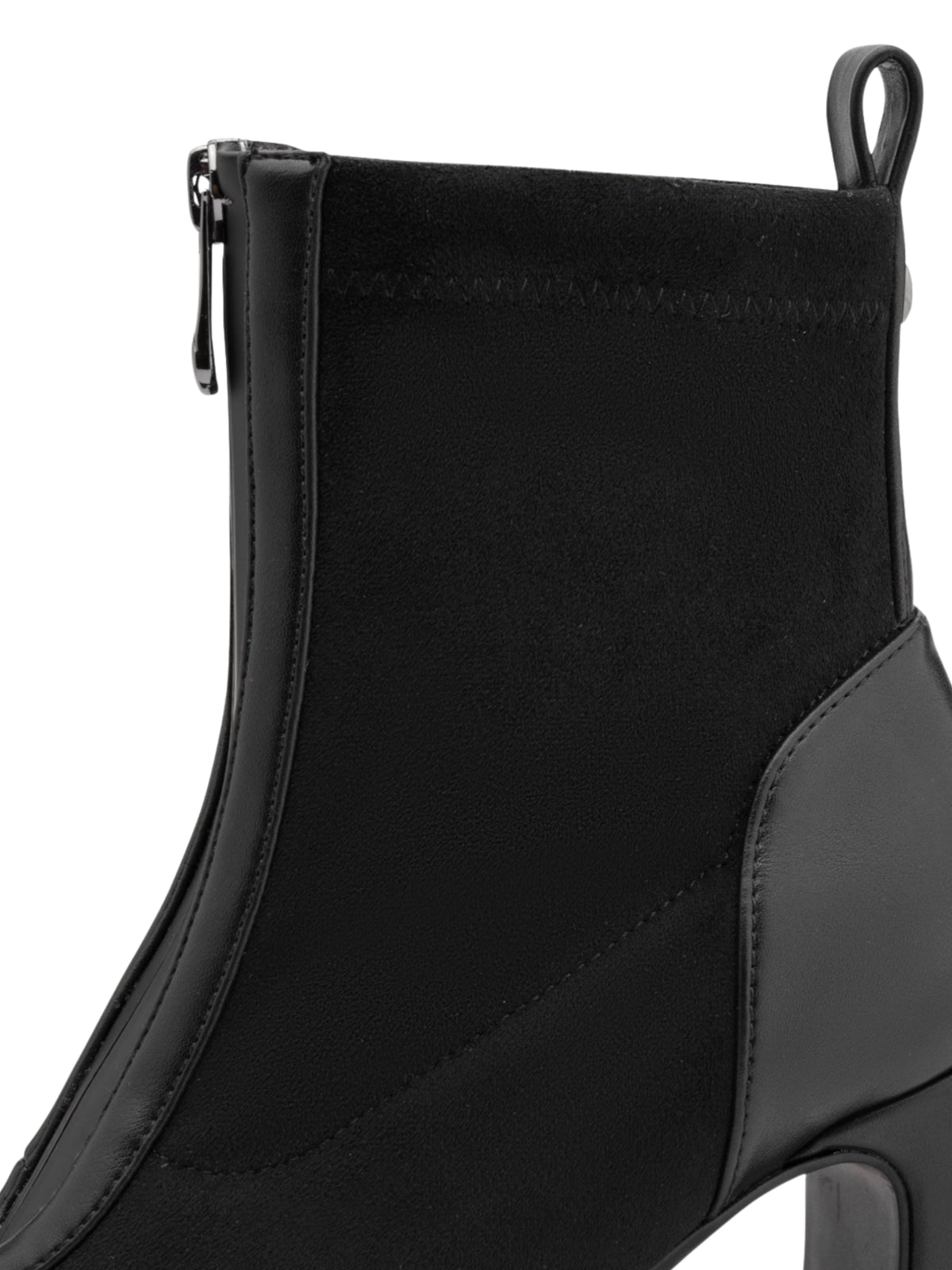 Marco Tozzi 25334 001 Black Boot pointed ankle boot with front zip and 85mm block heel