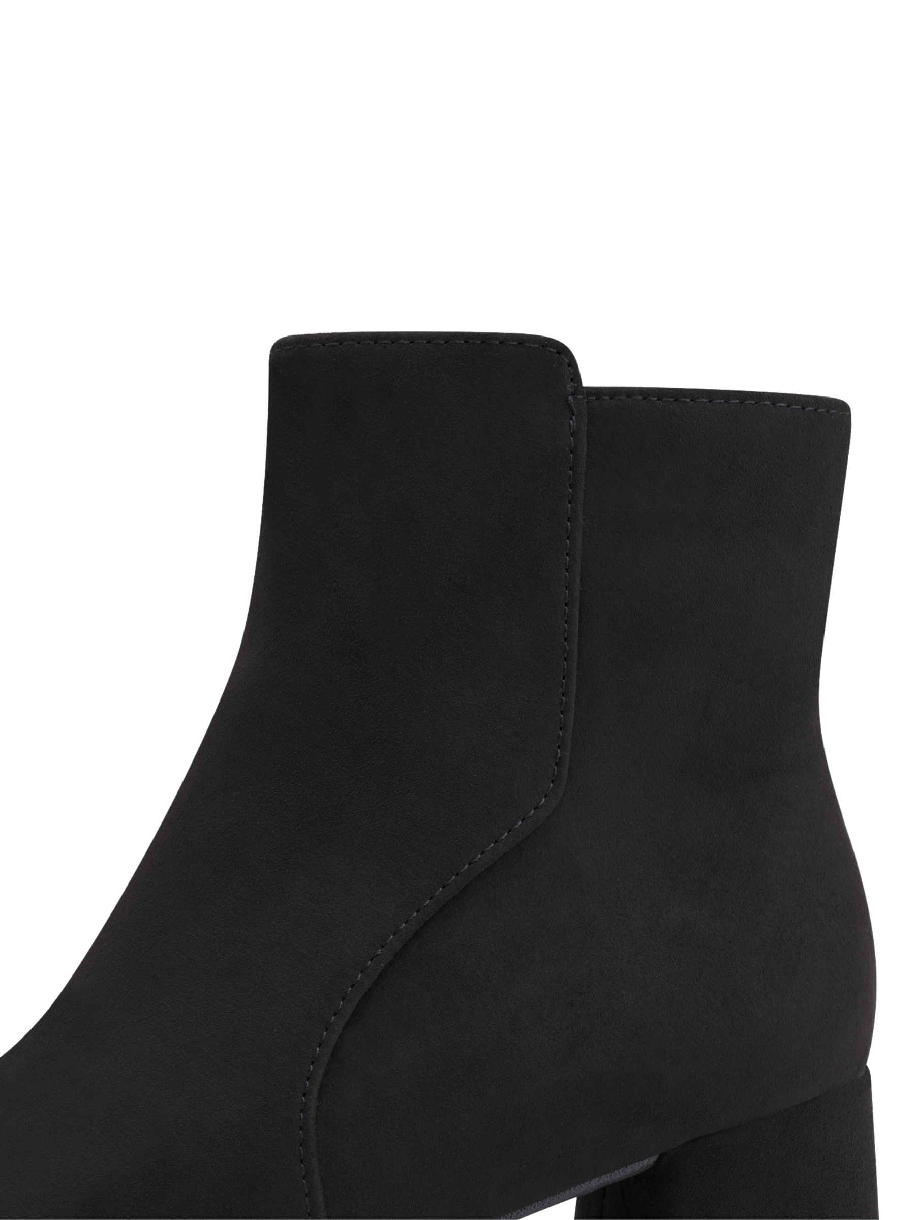 Marco Tozzi 25364 001 Black Boot textile ankle boot with side zip fastening and 45mm block heel