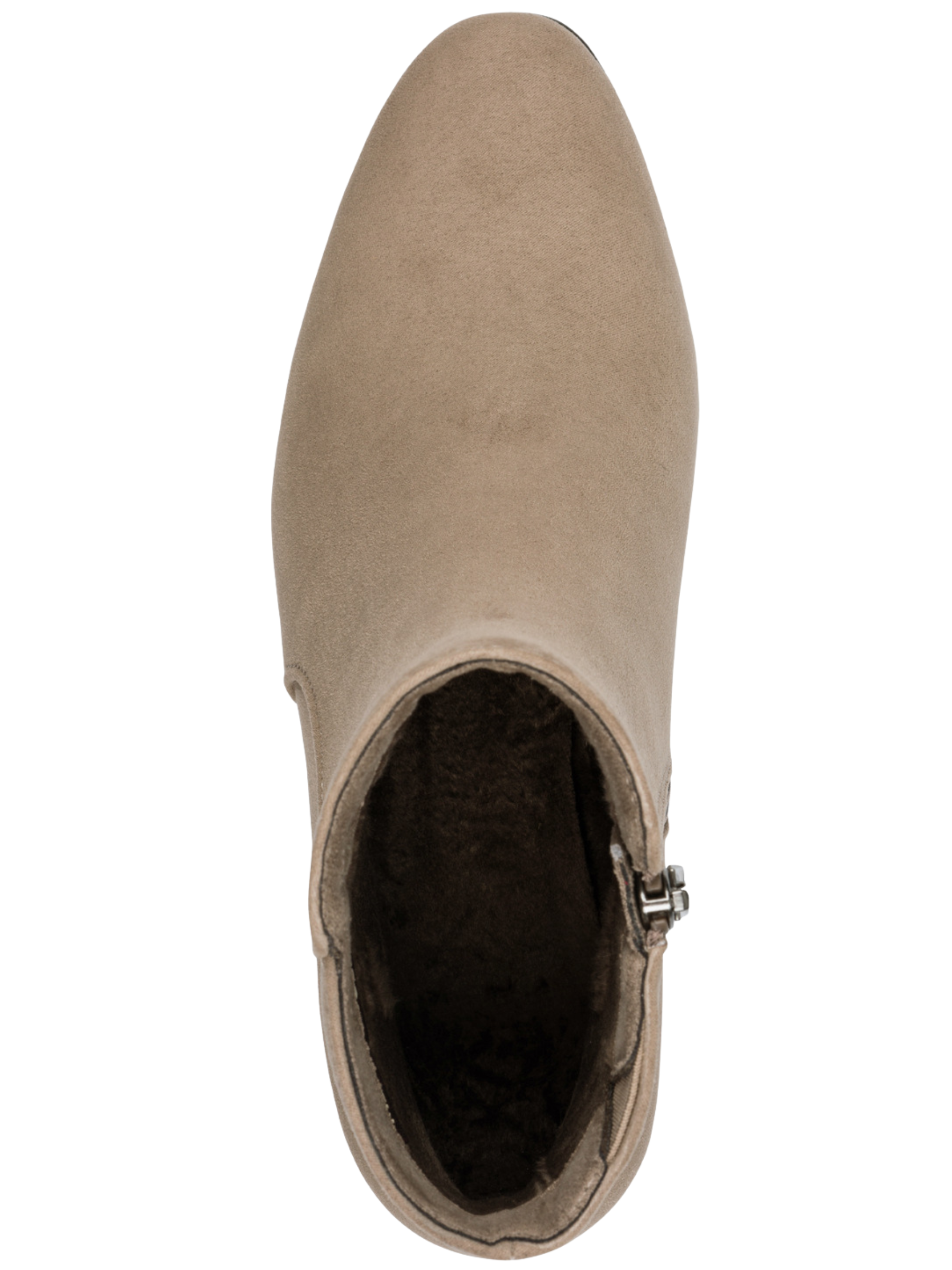 Marco Tozzi 25364 270 Stone Boot textile ankle boot with side zip fastening and 45mm block heel