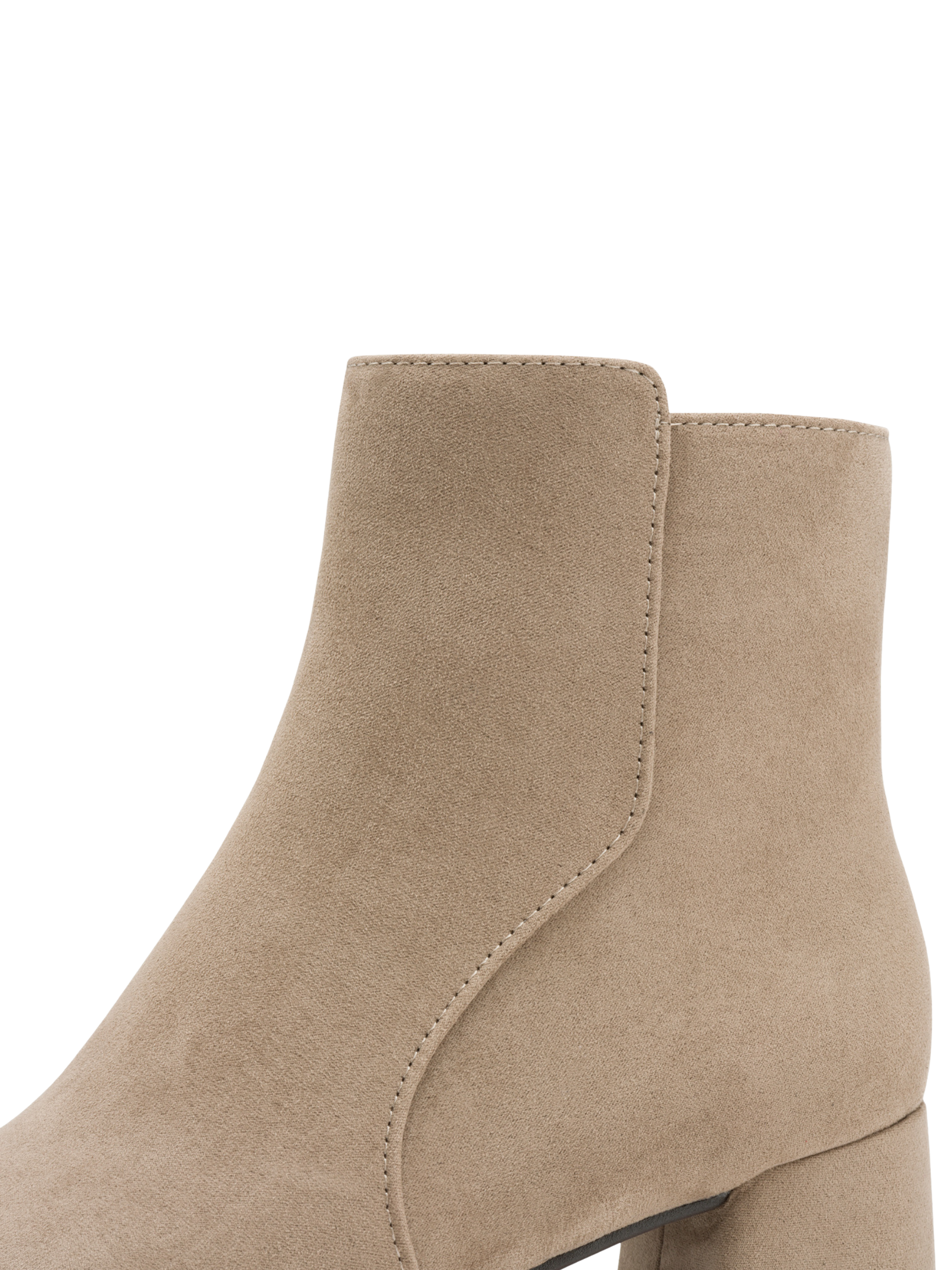 Marco Tozzi 25364 270 Stone Boot textile ankle boot with side zip fastening and 45mm block heel