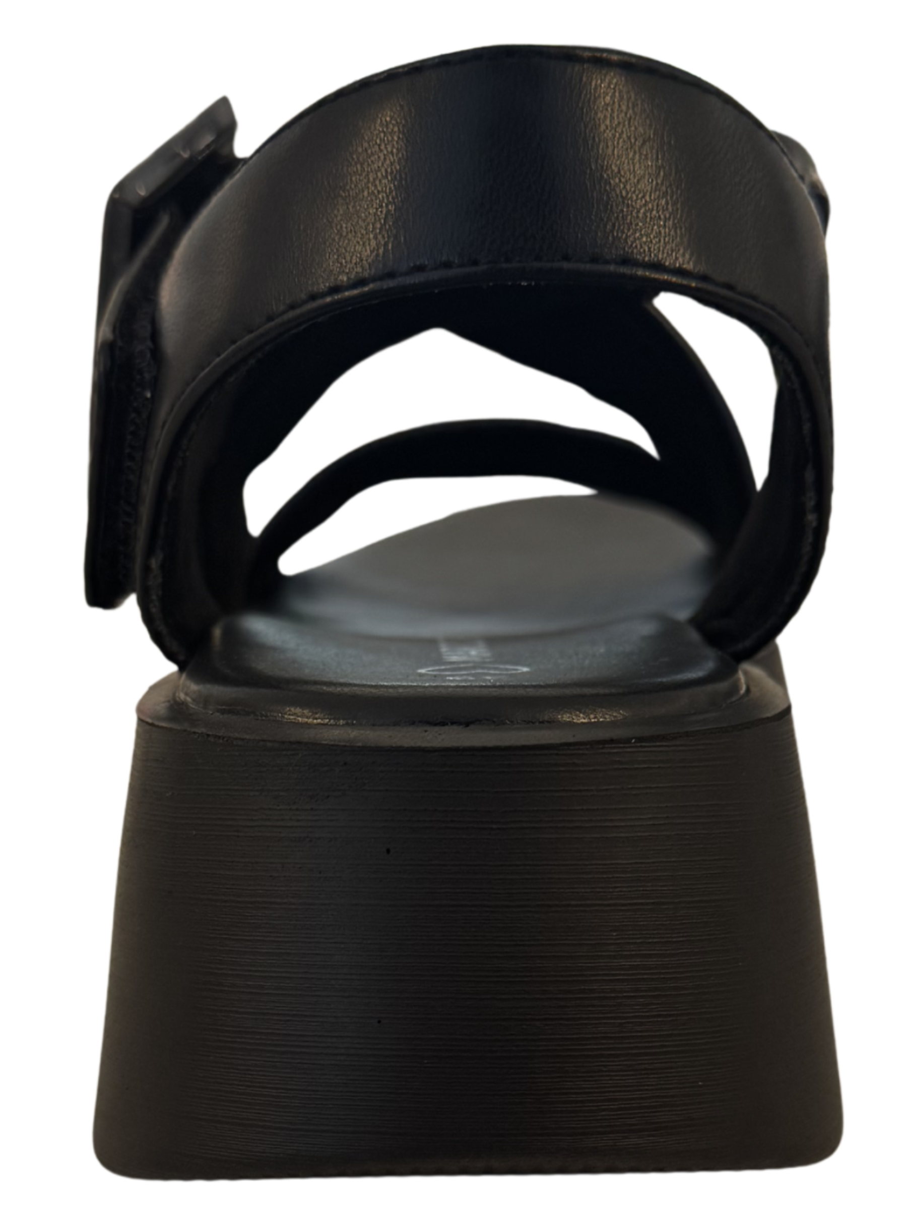 Marco Tozzi 28525 001 Black Sandals with crossover straps and ankle fastening.