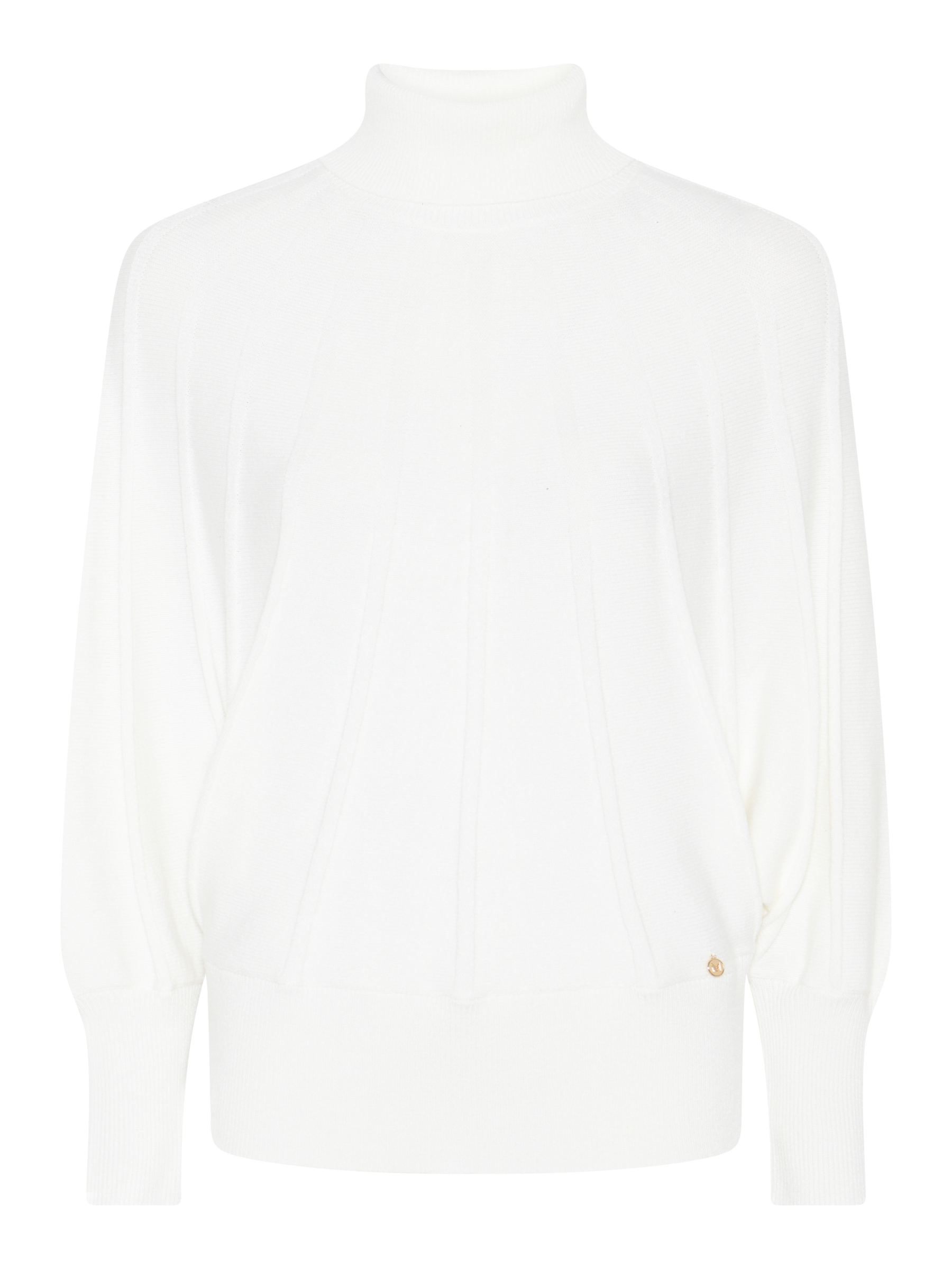 Micha 157 Jumper with high neckline, long sleeves, ribbed hem and subtle front seam detail