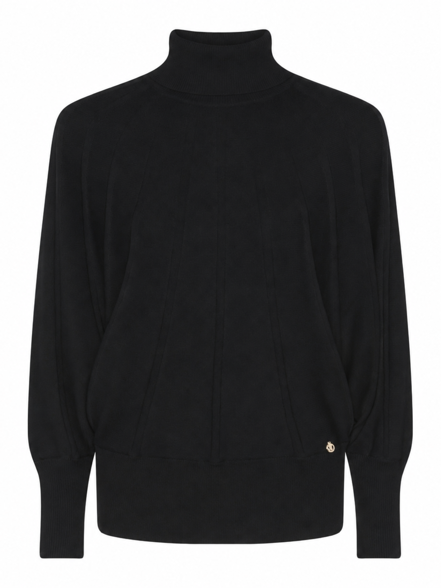 Micha 157 Jumper with high neckline, long sleeves, ribbed hem and subtle front seam detail