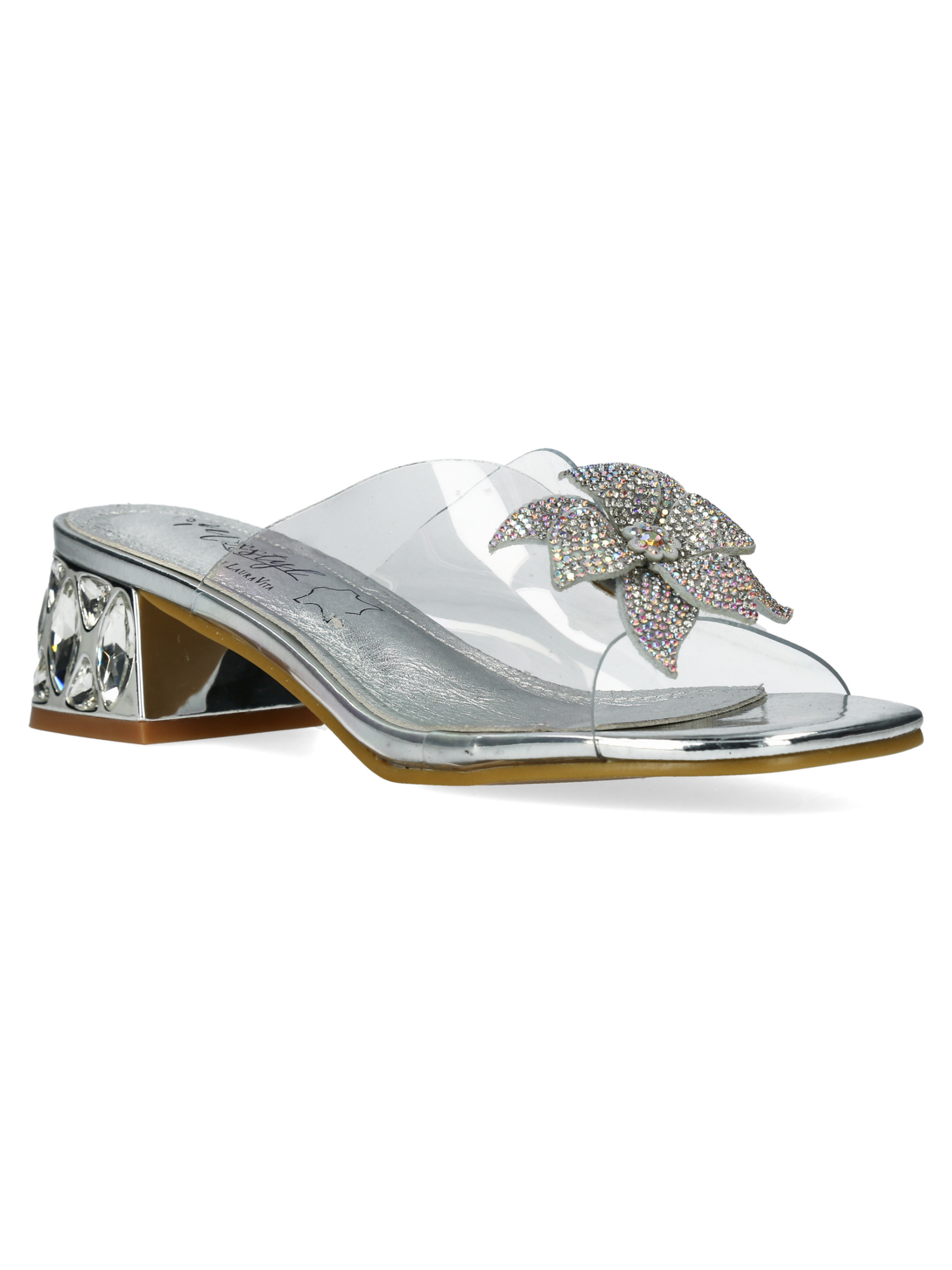 Misstyl Mily 20 Silver Shoes with clear upper and crystal embellishment.