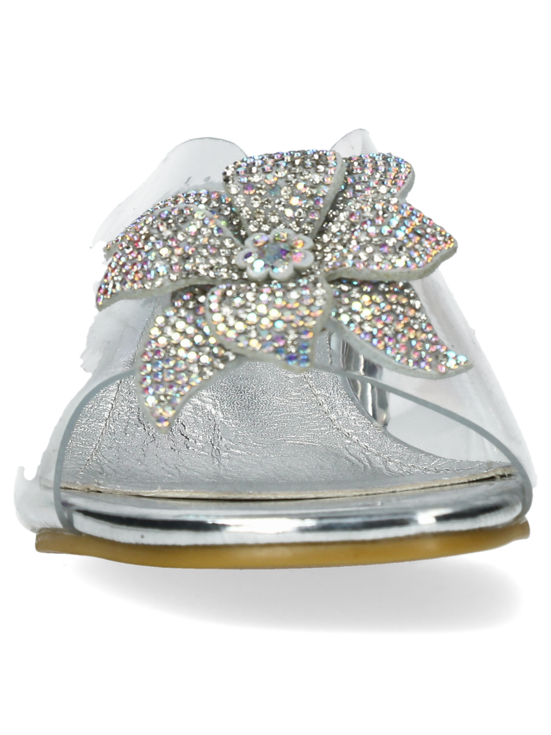 Misstyl Mily 20 Silver Shoes with clear upper and crystal embellishment.