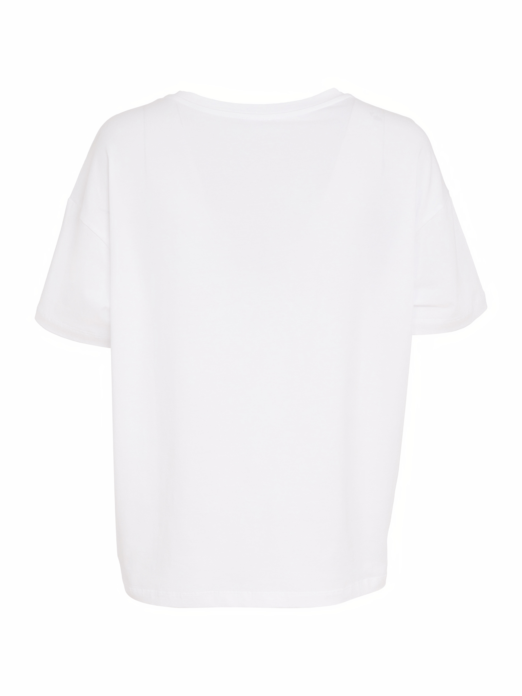 Naya NAS26 112 Cut Out Detail Jersey Top featuring soft cotton stretch fabric, round neckline and asymmetric cut-out hem.