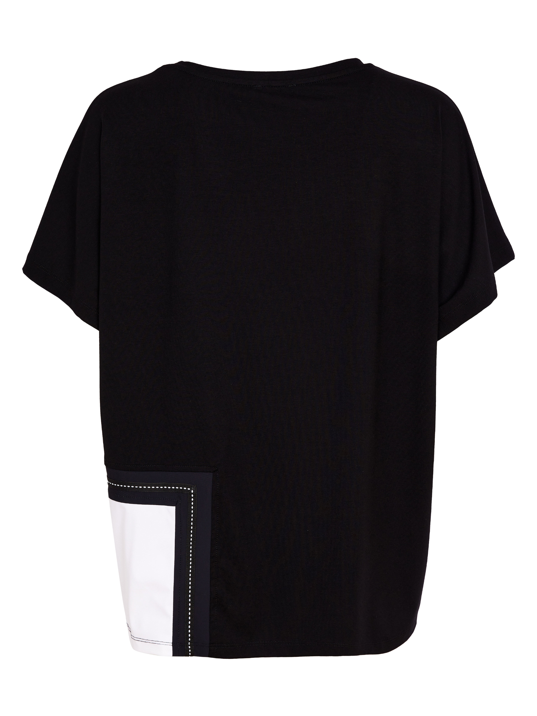 Naya NAS26 188 Contrast Pocket Round Neck Top in soft stretch jersey with relaxed fit, contrast pocket detail and contemporary everyday design.